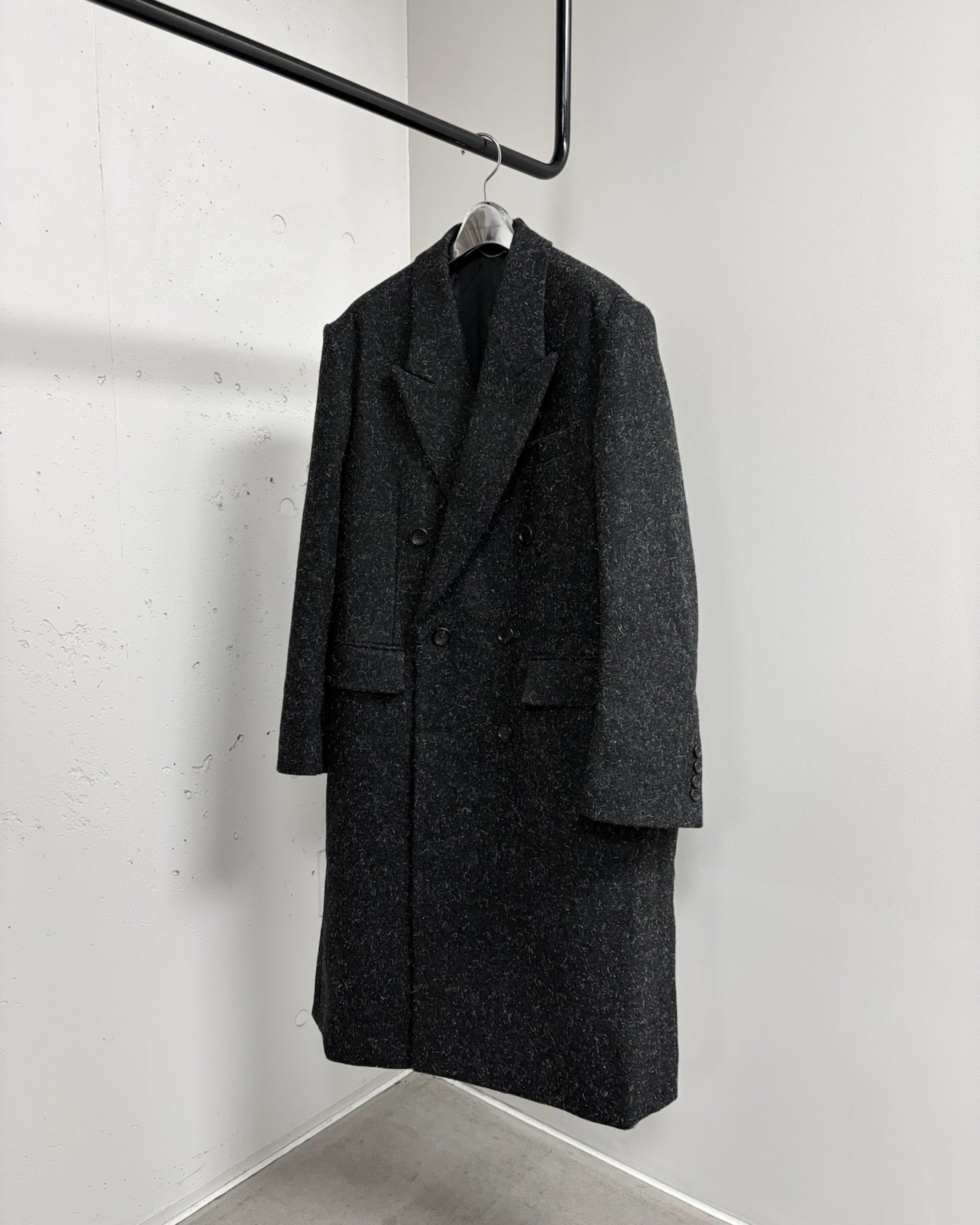 MELTON DOUBLE BREASTED CHESTERFIELD COAT