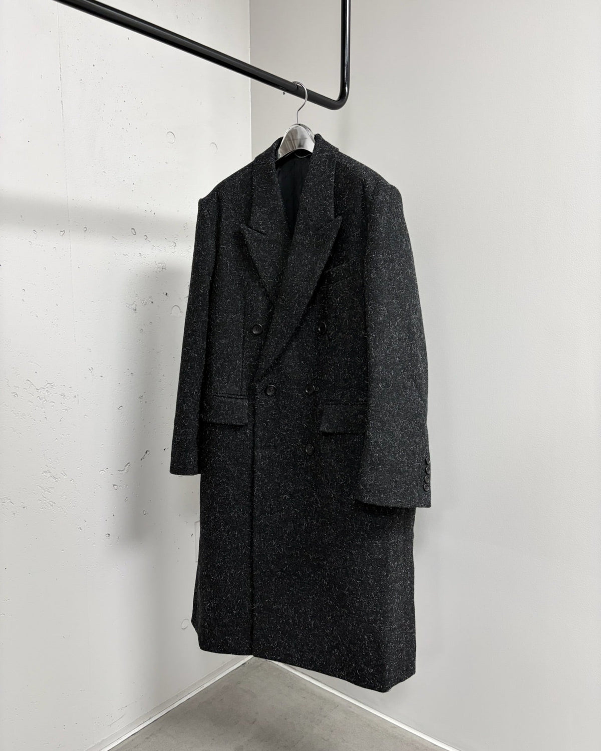 MELTON DOUBLE BREASTED CHESTERFIELD COAT