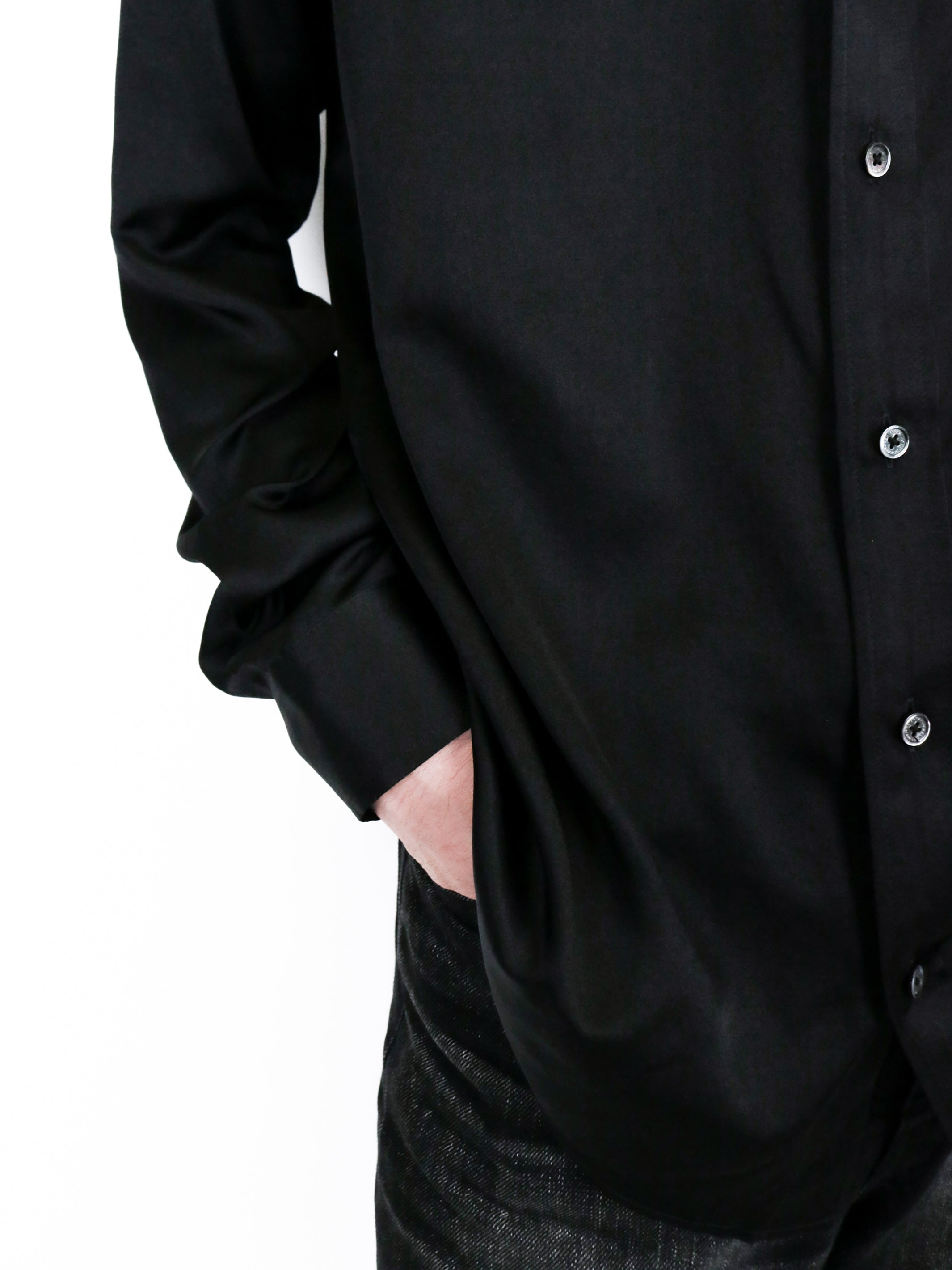 Satin Regular Collar Shirt