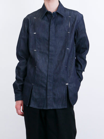 Rigid Denim Metal LINE SHIRT