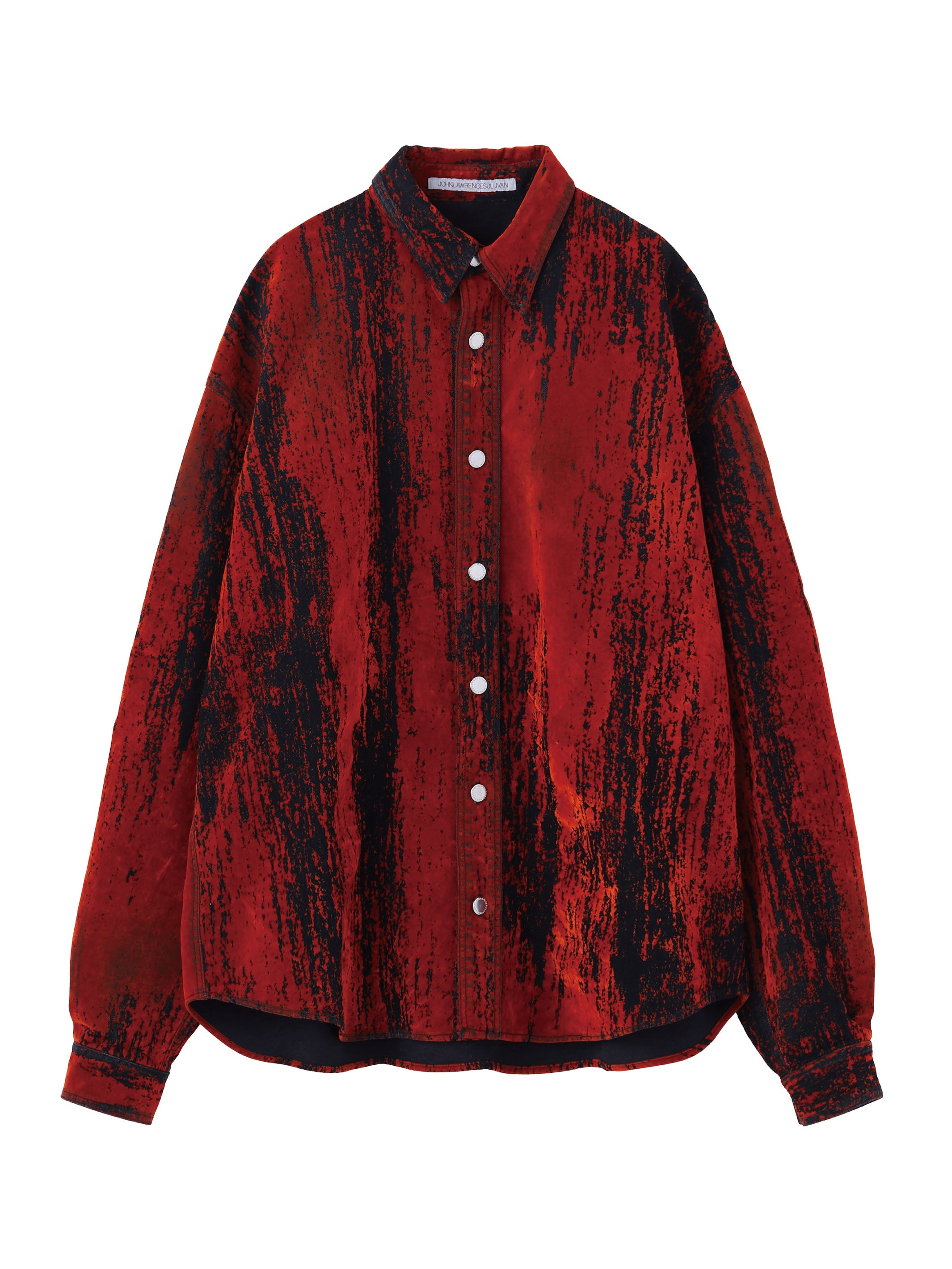FLOCKED DENIM OVERSIZED SHIRT