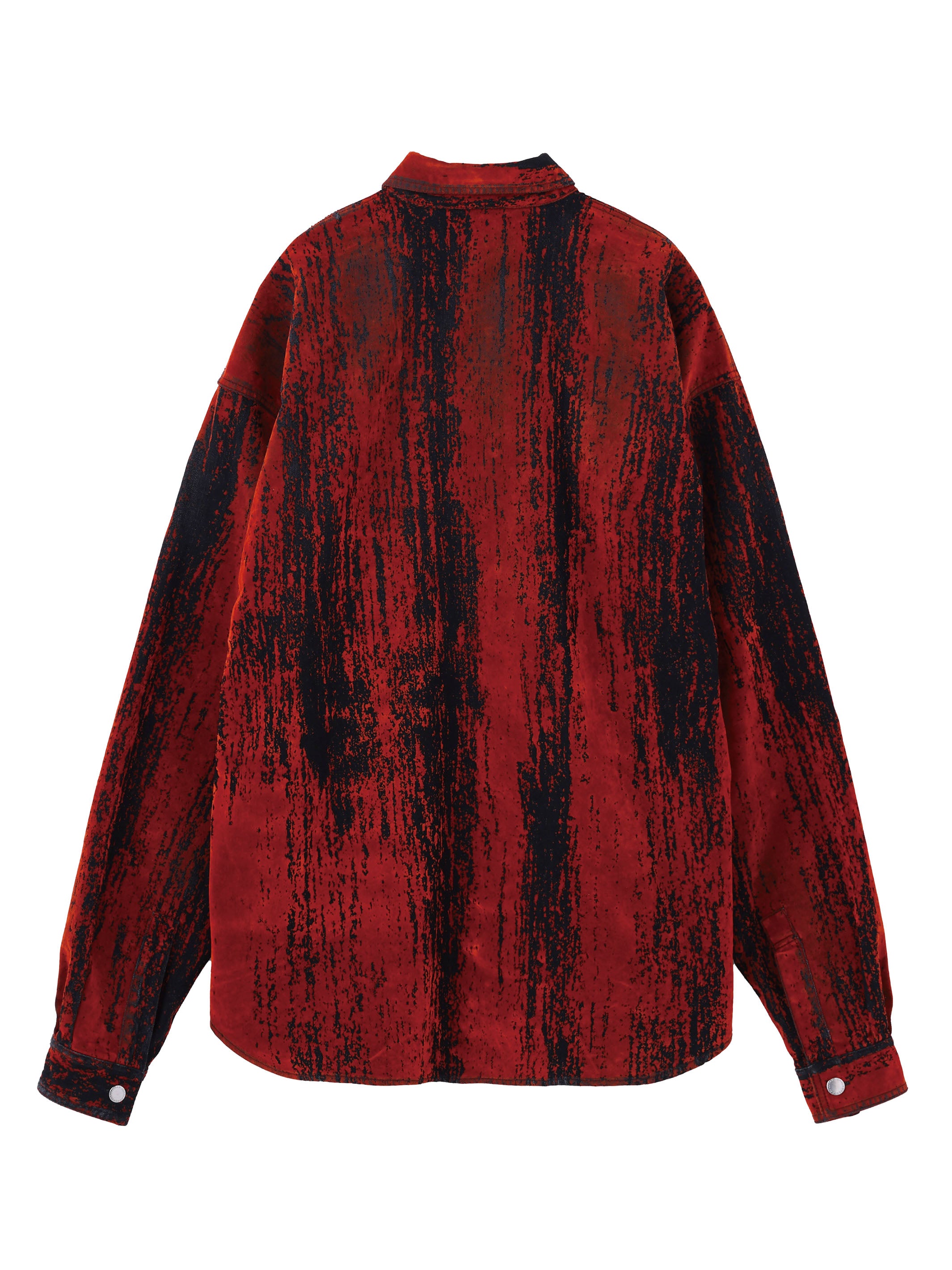 FLOCKED DENIM OVERSIZED SHIRT