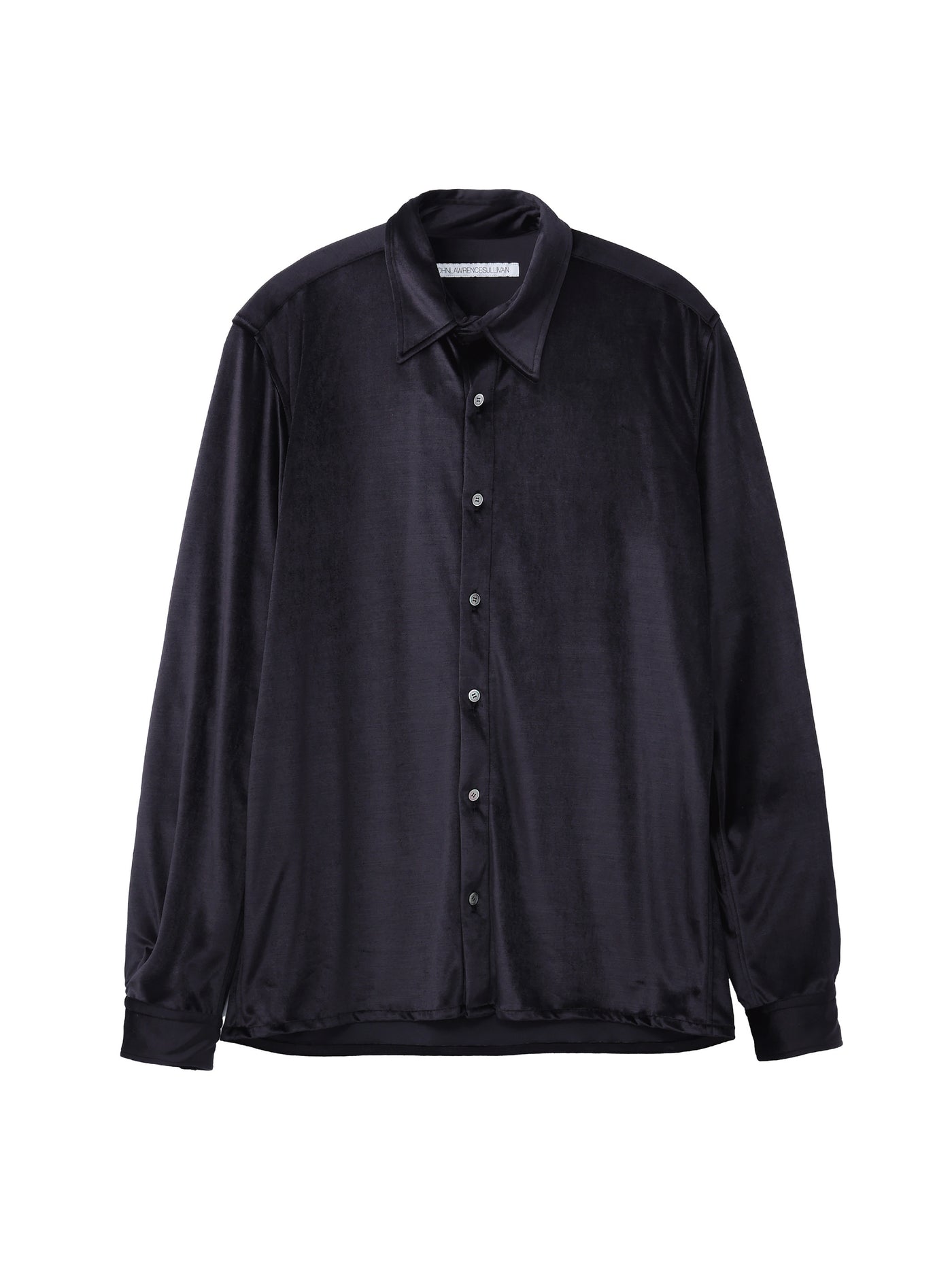 VELOUR REGULAR COLLAR SHIRT