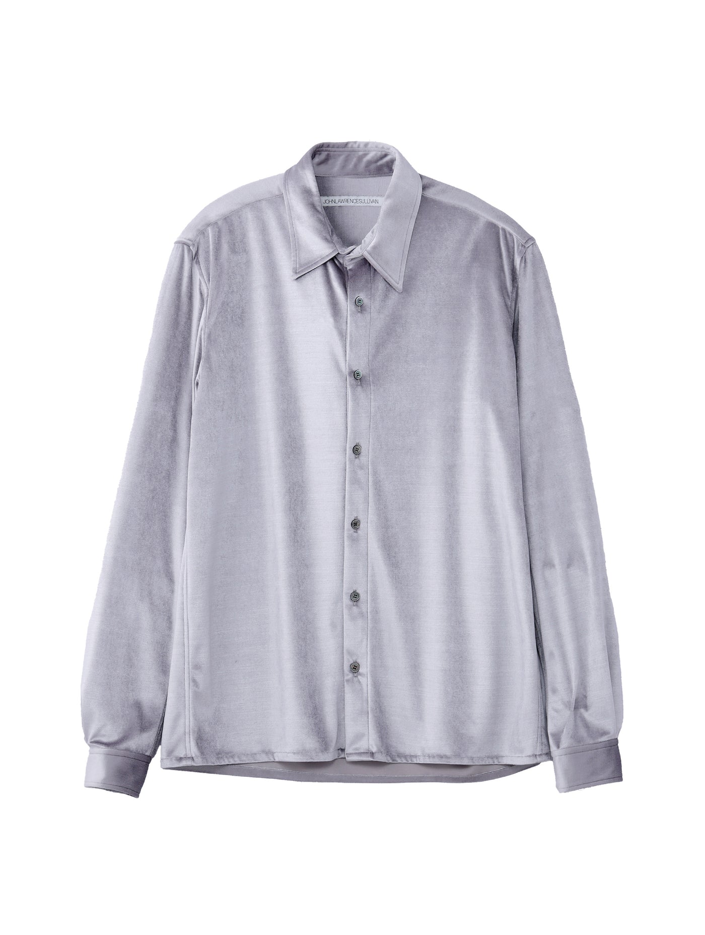 VELOUR REGULAR COLLAR SHIRT