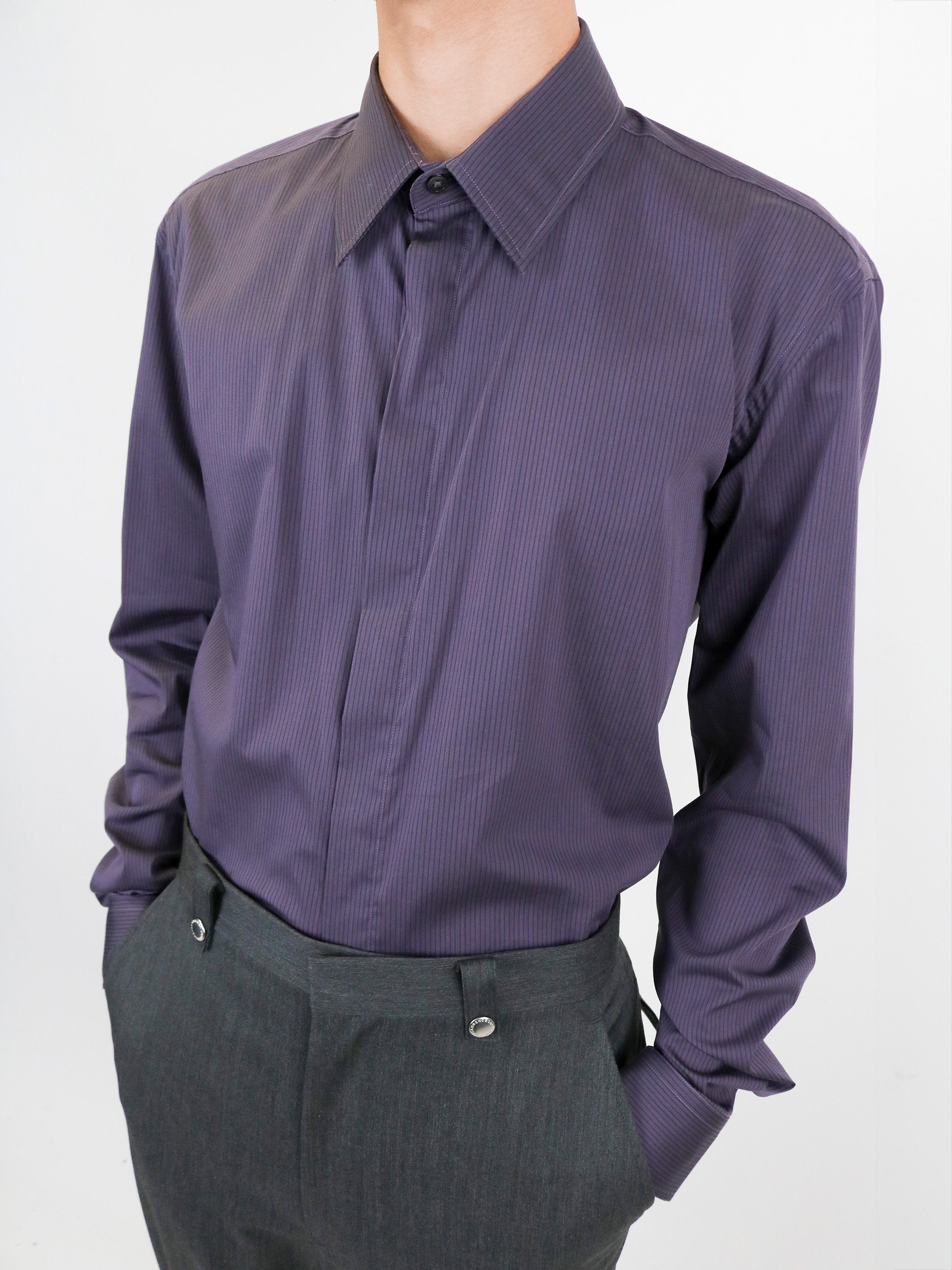 Striped BroadCloth Regular Collar Shirt