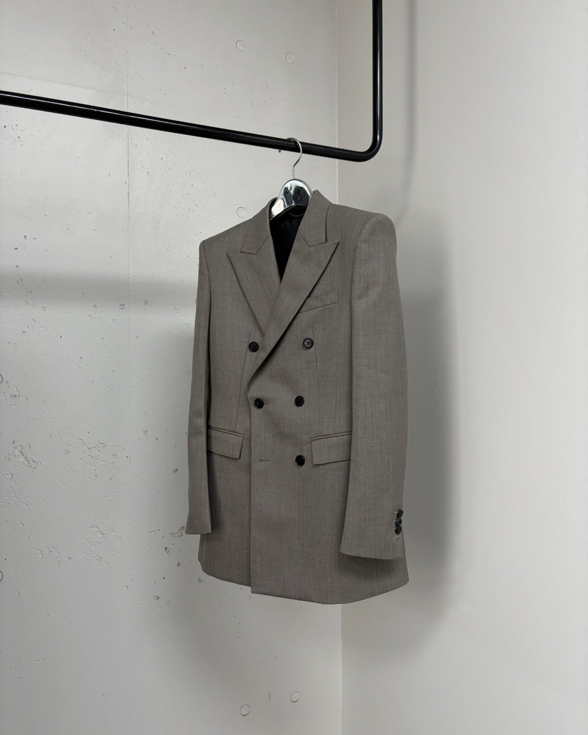 WOOL GABARDINE DOUBLE BREASTED JACKET