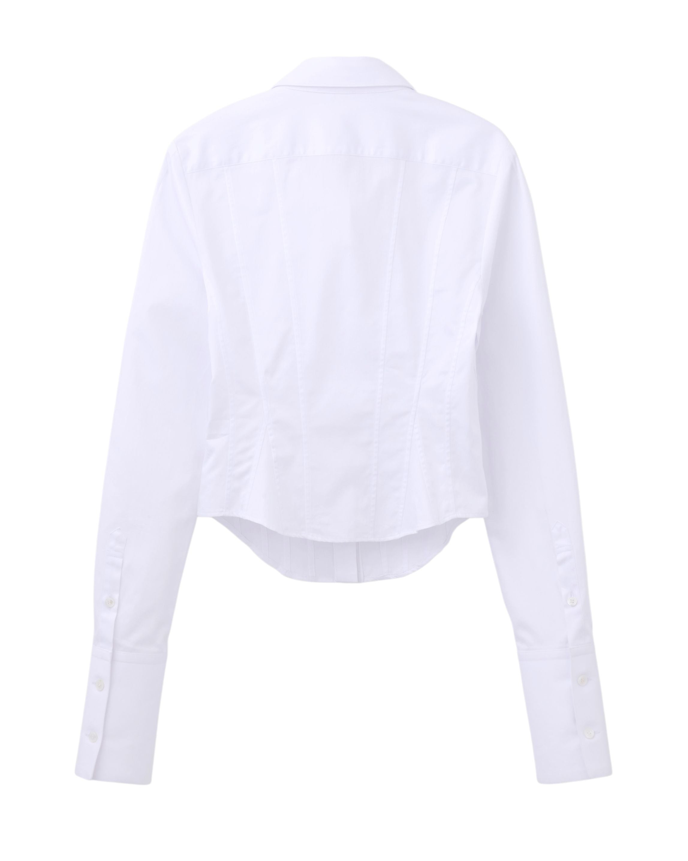 COTTON SATIN CORSET SHIRT