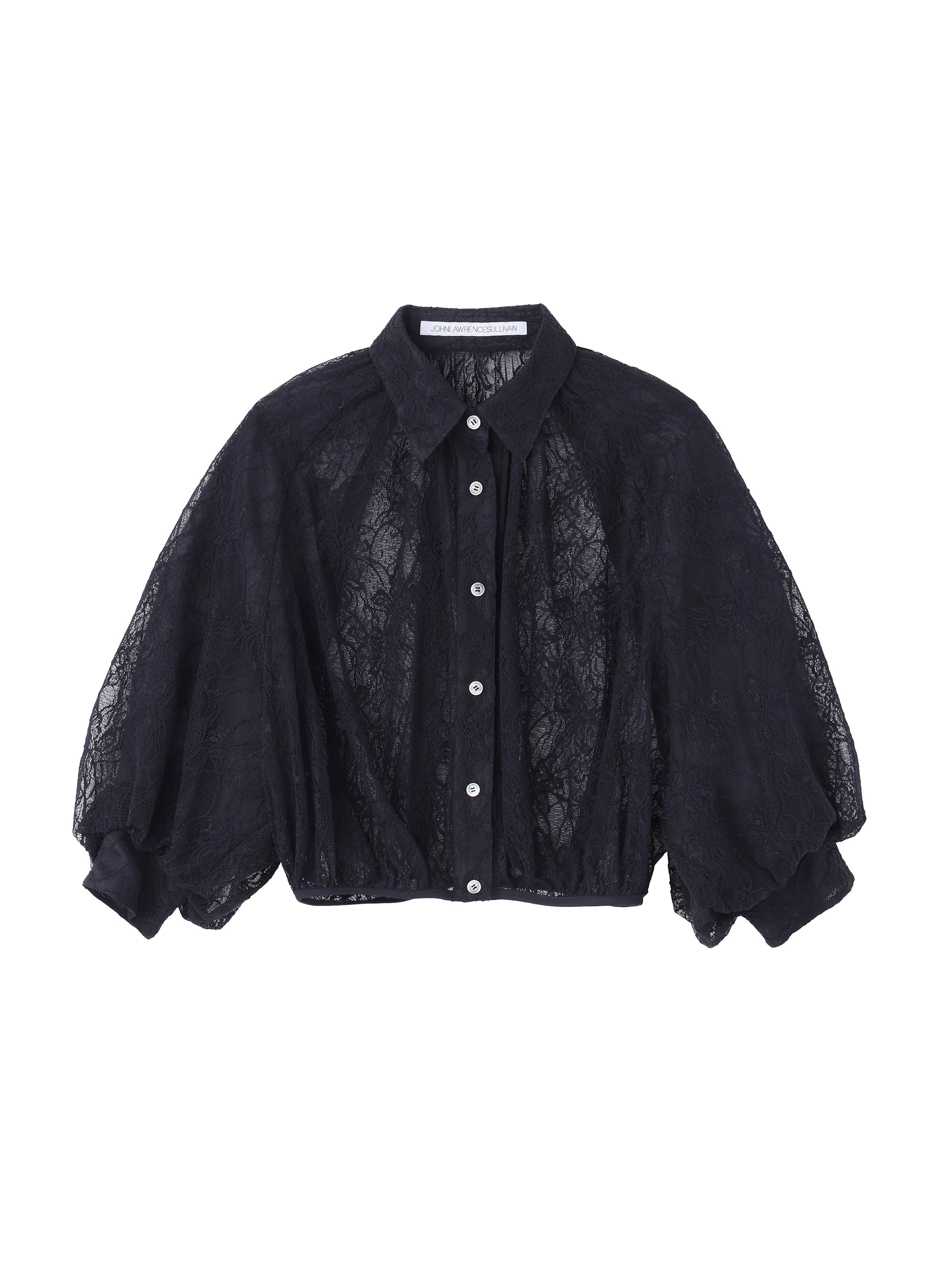 FROWER LACE BALLOON SLEEVE BLOUSE