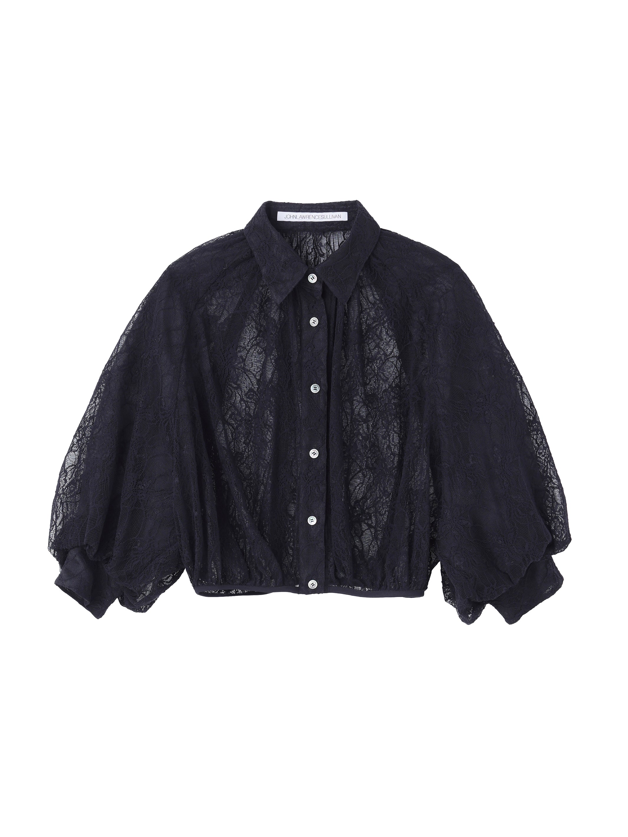 FROWER LACE BALLOON SLEEVE BLOUSE