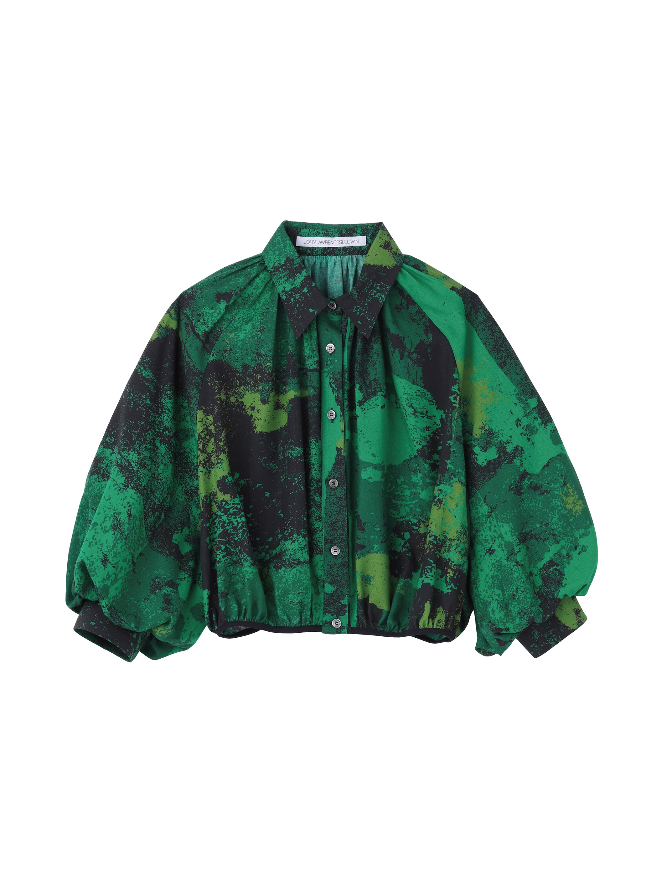 ALL OVER PRINT BALLOON SLEEVE BLOUSE