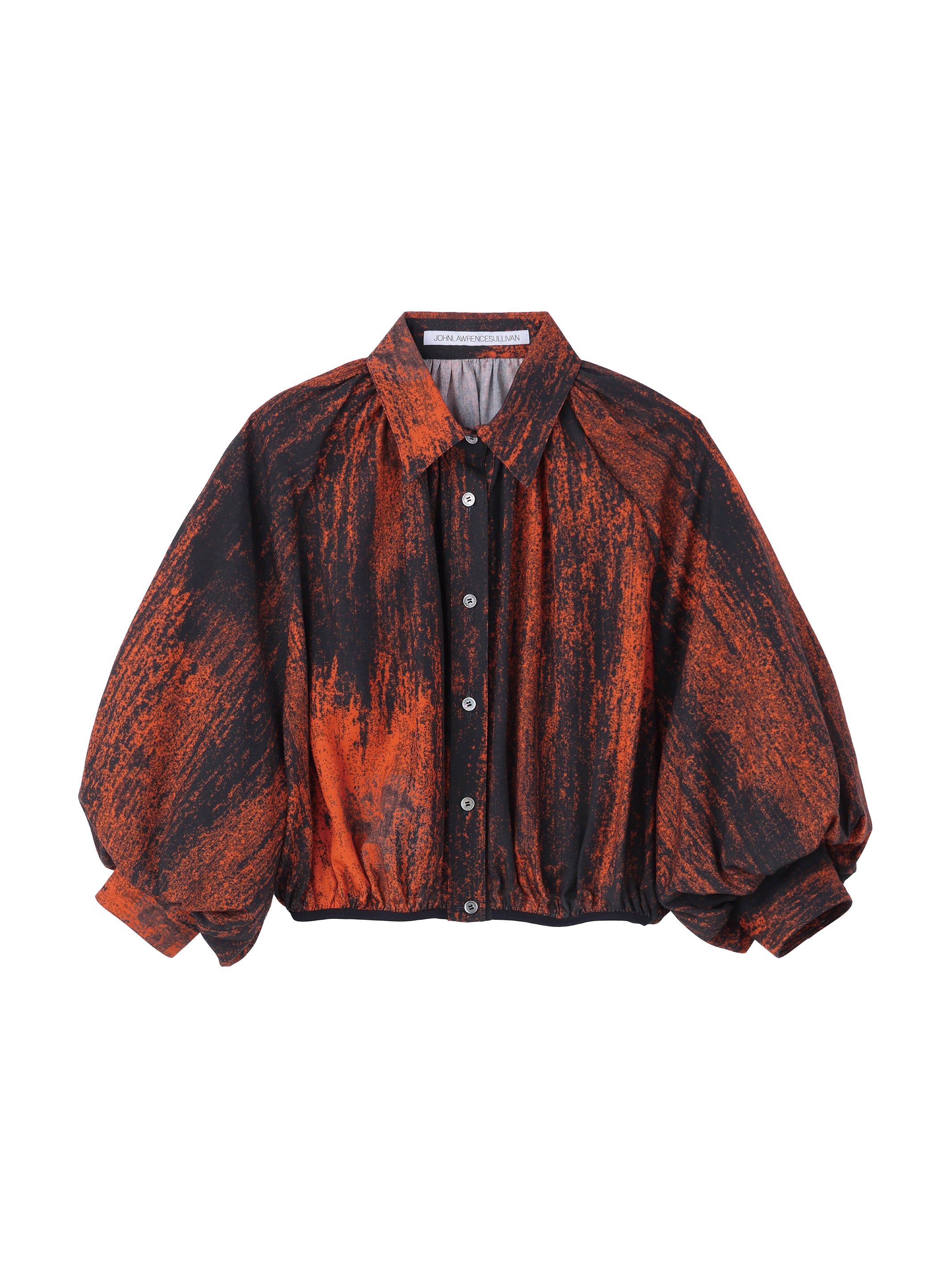ALL OVER PRINT BALLOON SLEEVE BLOUSE