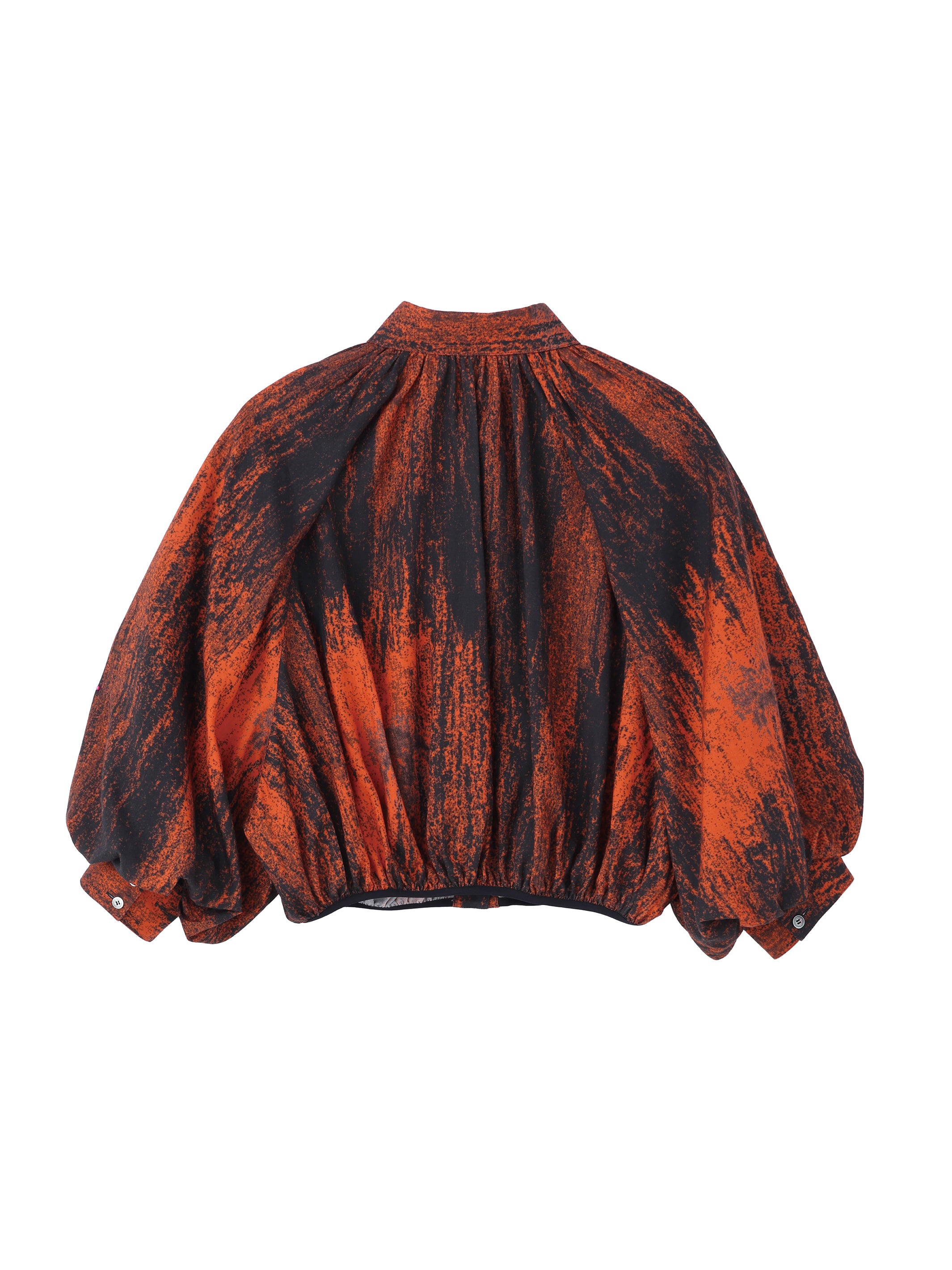 ALL OVER PRINT BALLOON SLEEVE BLOUSE