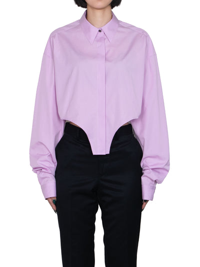 Broadcloth fly front cutting shirt
