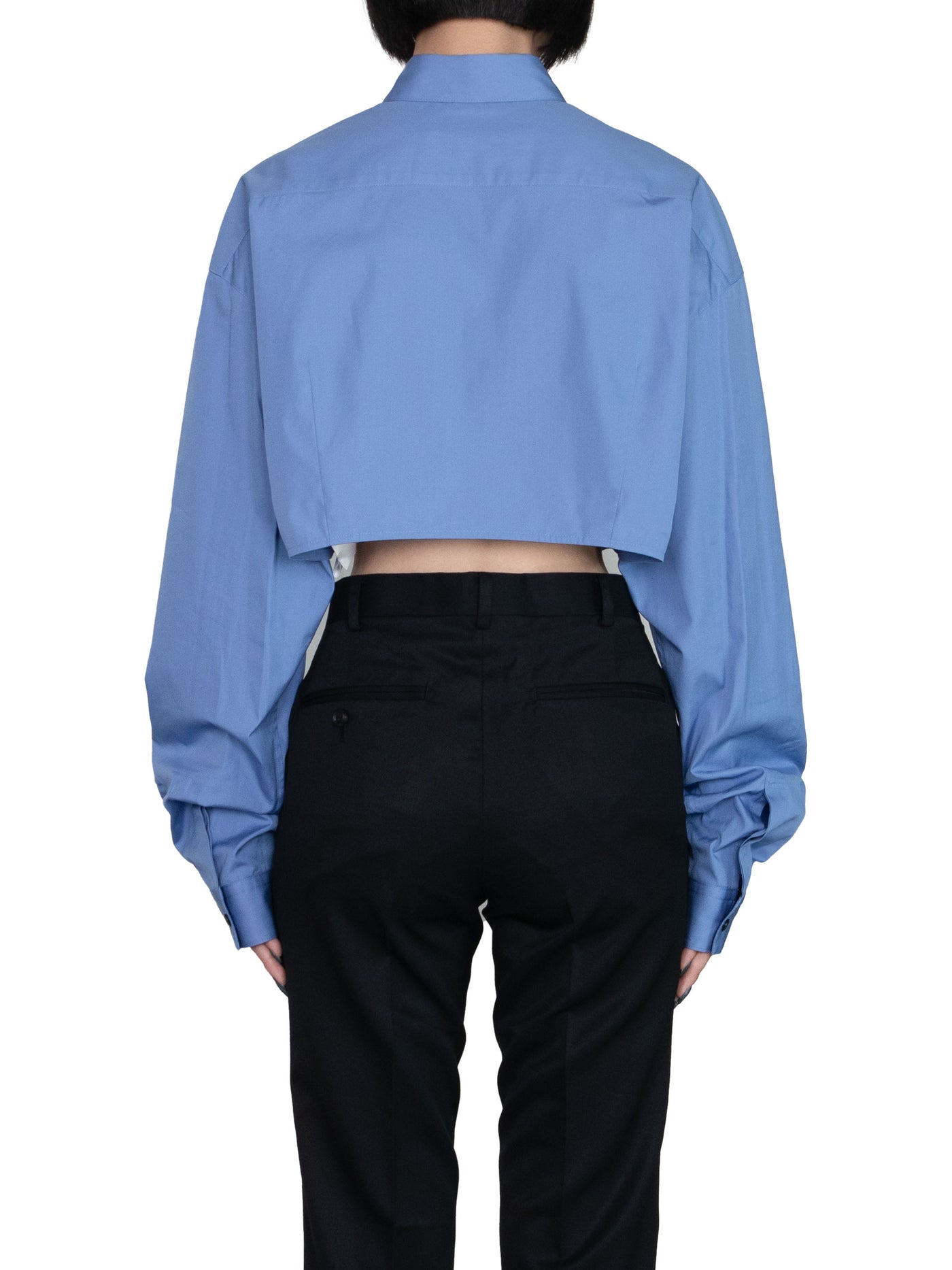 Broadcloth fly front cutting shirt