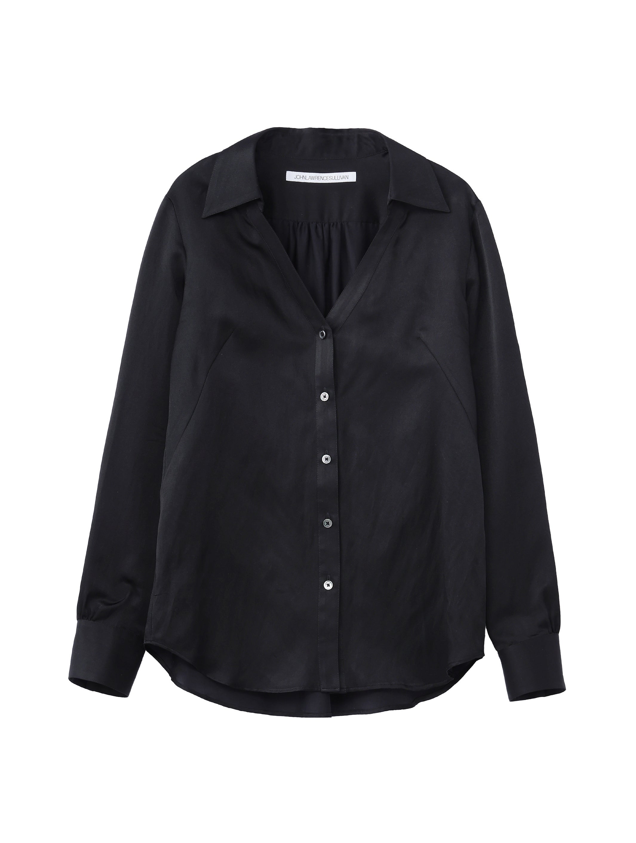 Satin Open Collar Shirt