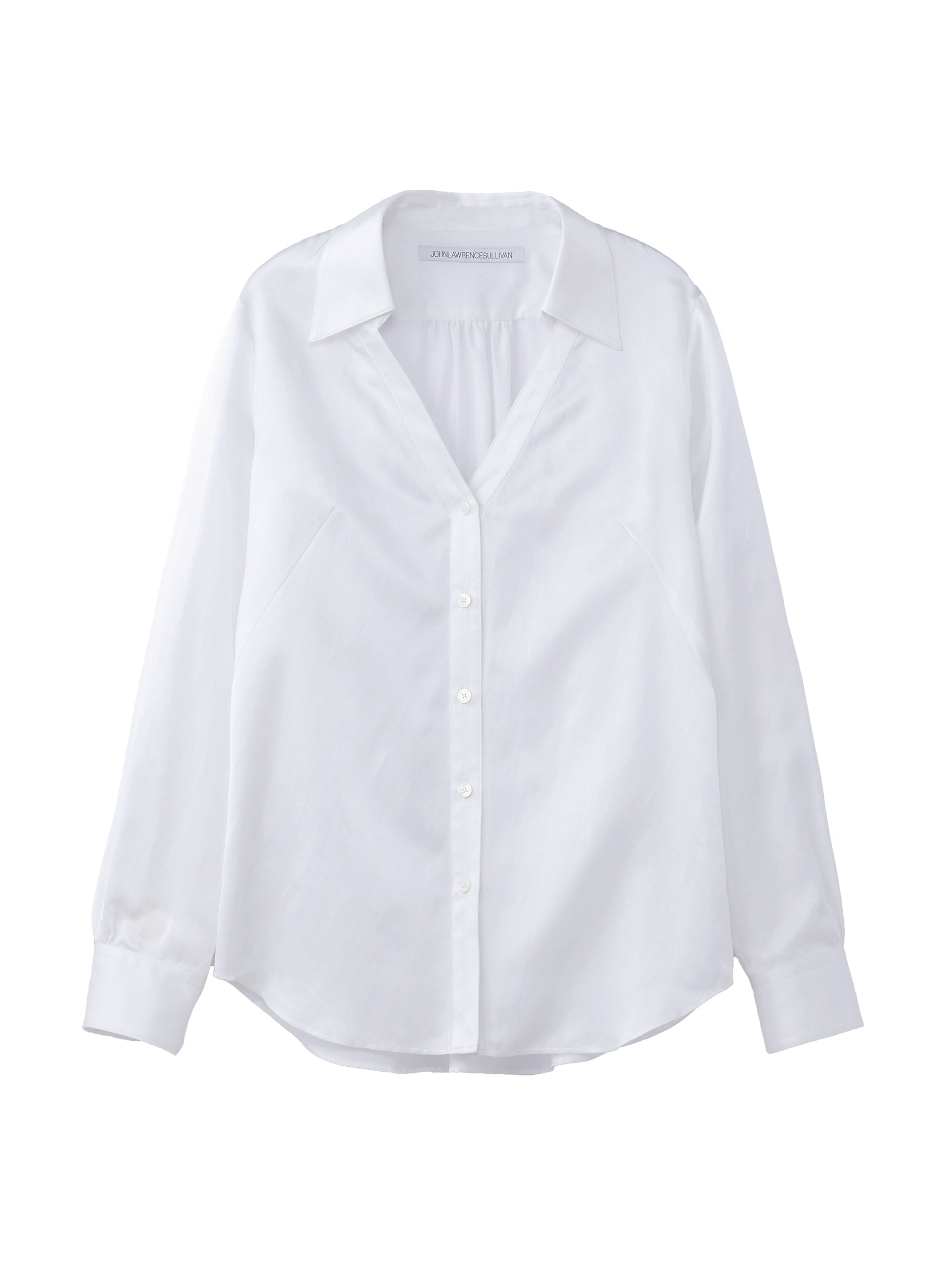 SATIN OPEN COLLAR SHIRT