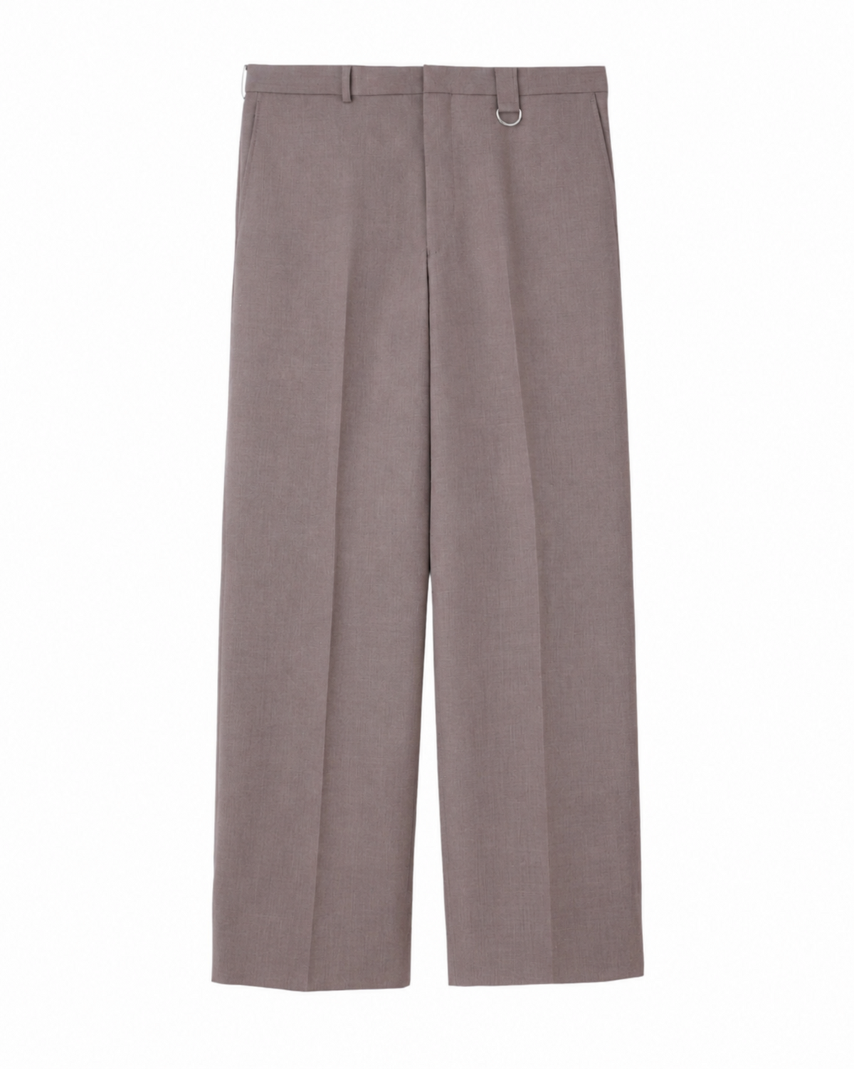 WOOL GABARDINE WIDE TROUSERS