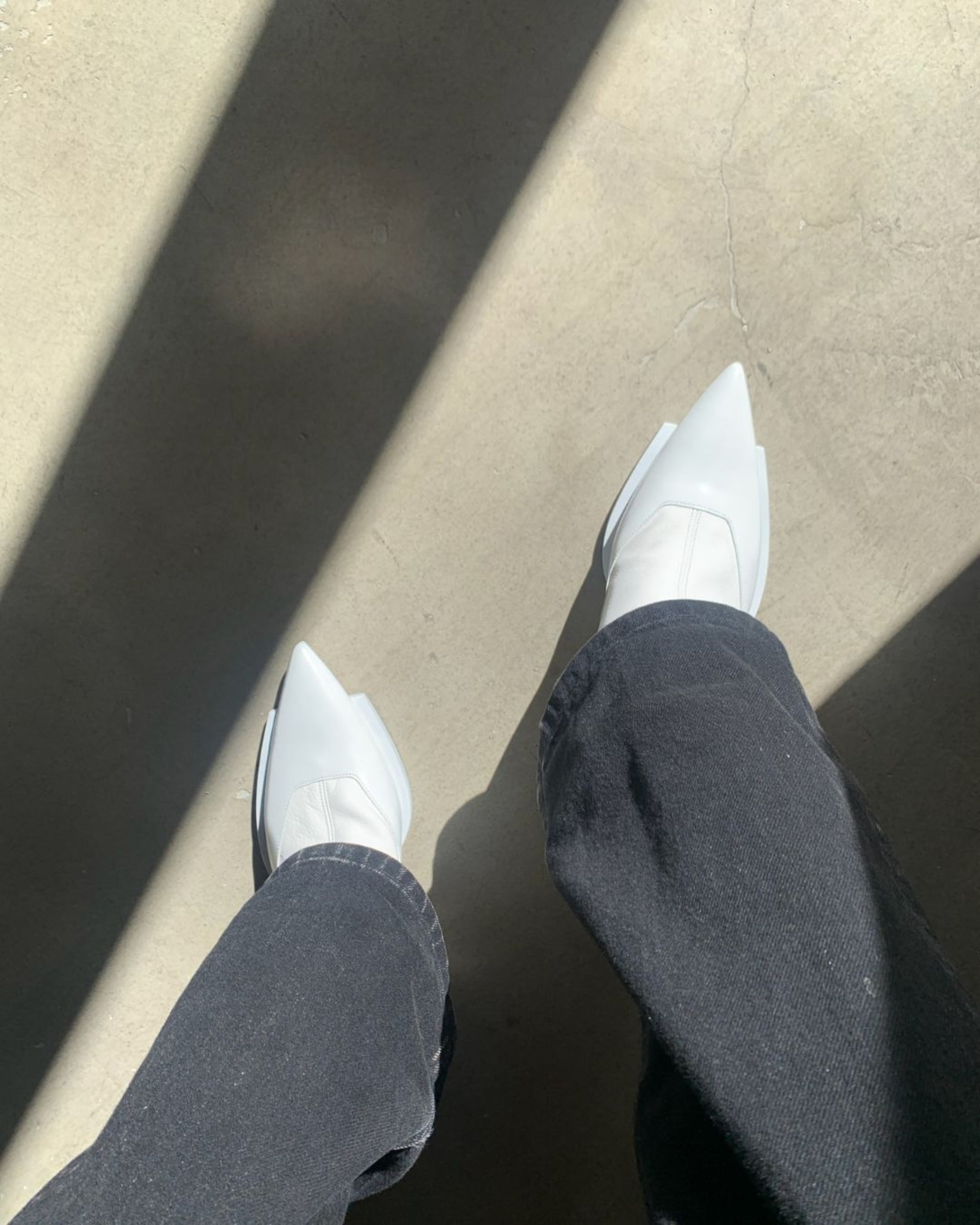 Womens Cut Off Sole Boots | White