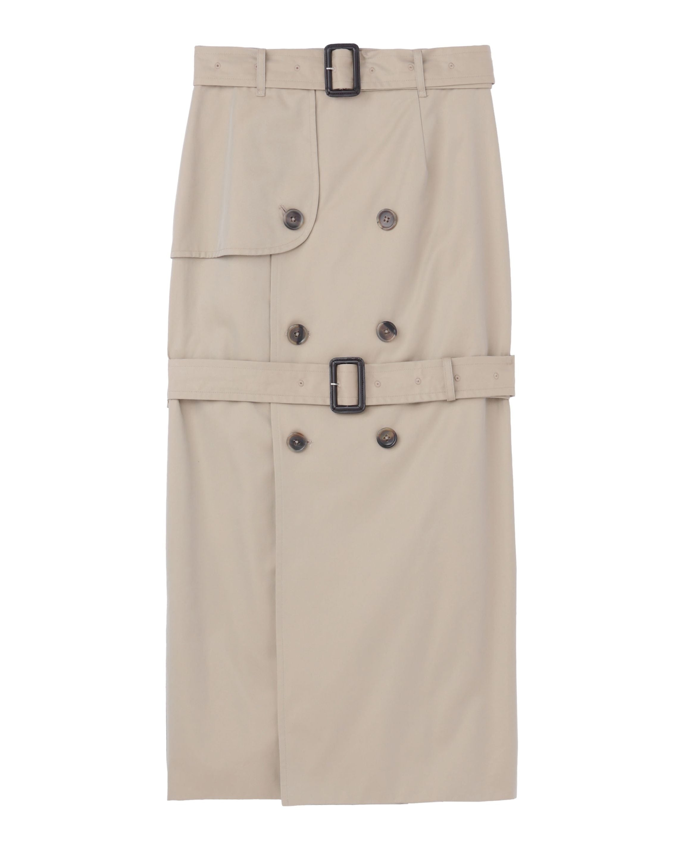 TWILL TRENCH SKIRT | BEIGE