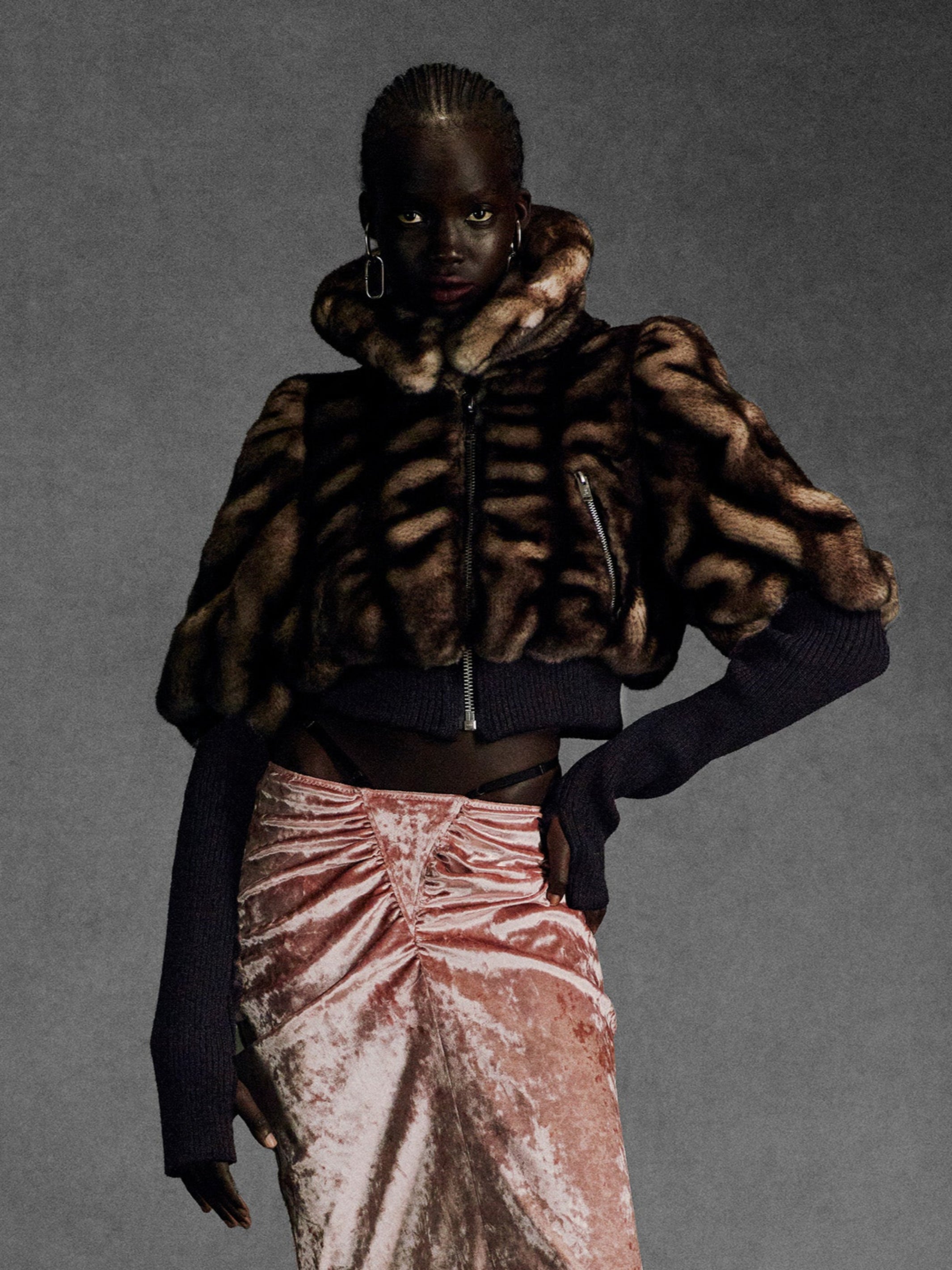 FUR BOLERO JACKET