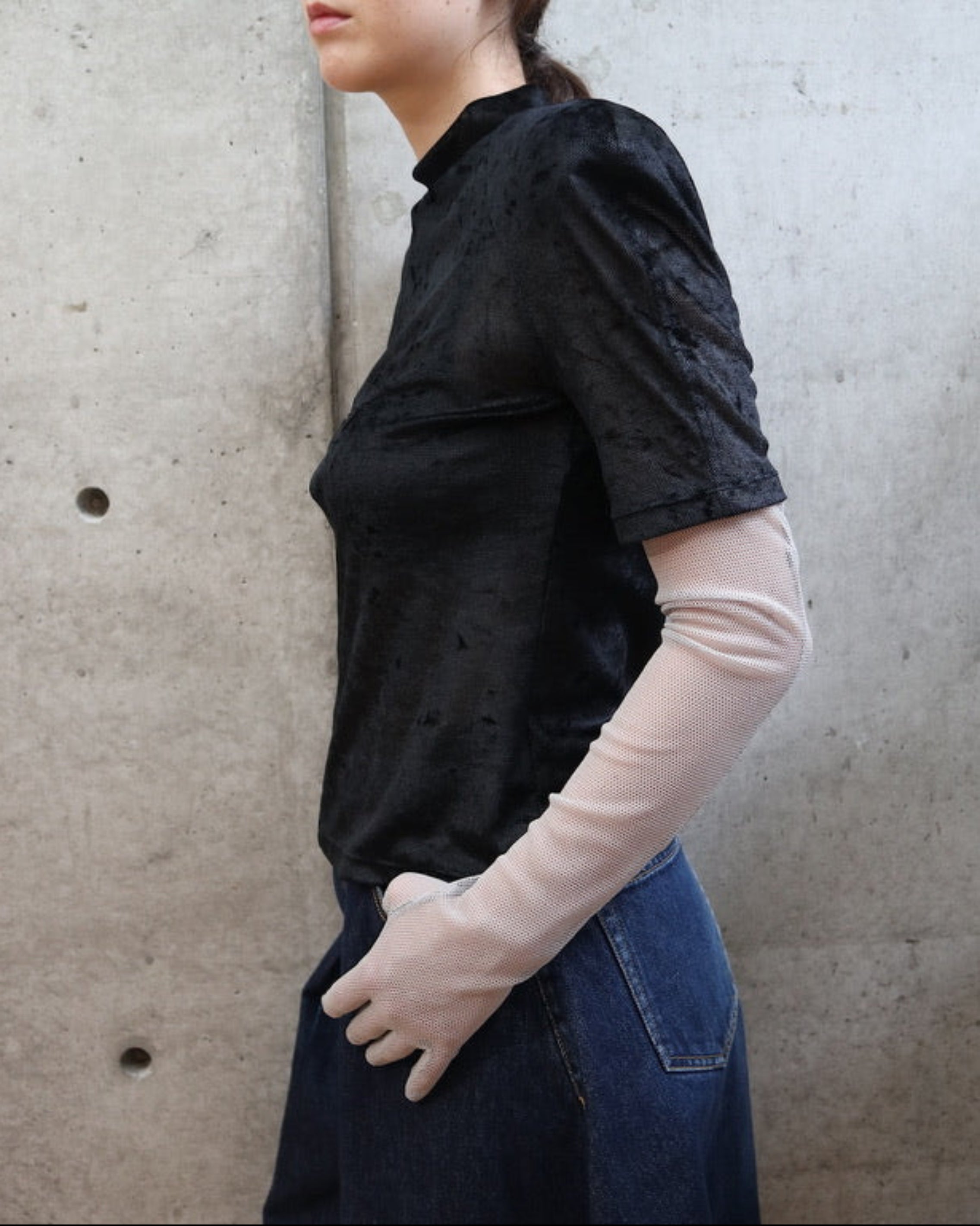 NET TULLE LONG GLOVES