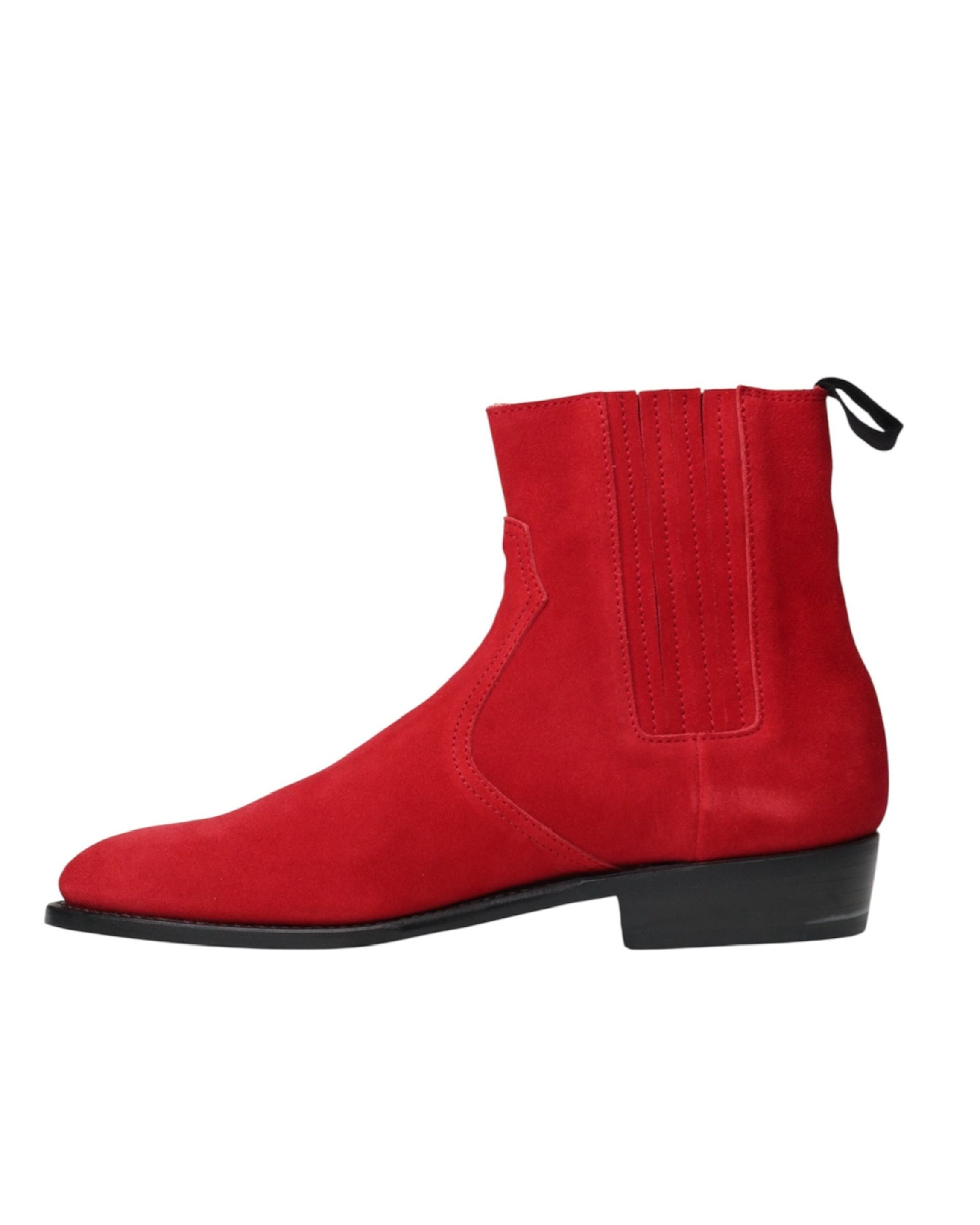 LEATHER SIDE GORE BOOTS | RED