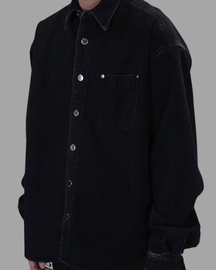 Washed denim oversized shirt – JOHN LAWRENCE SULLIVAN