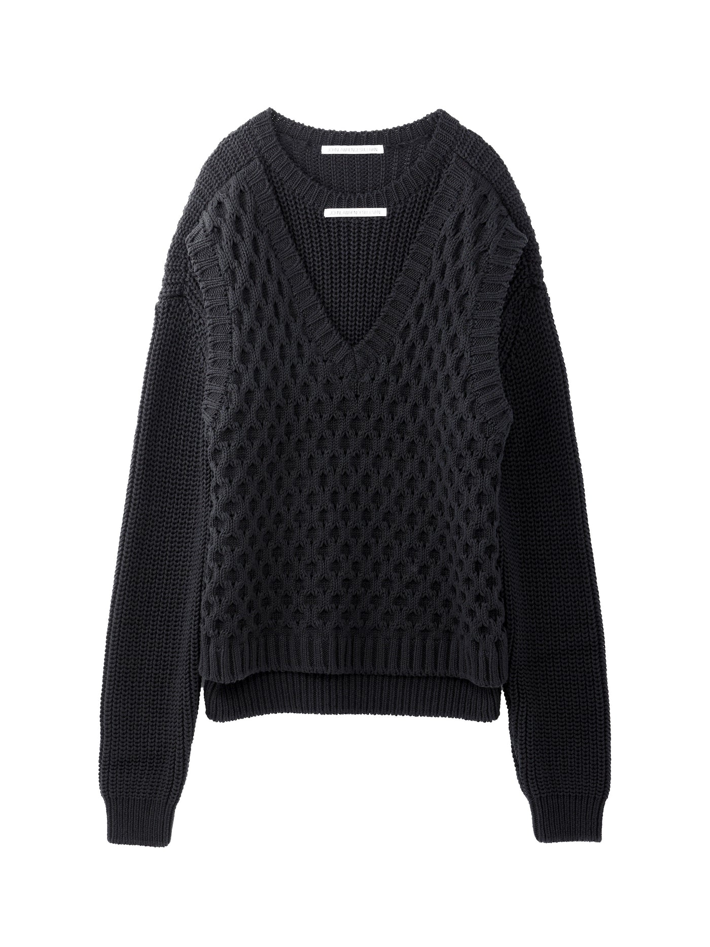 LAYERED PULLOVER KNIT SWEATER