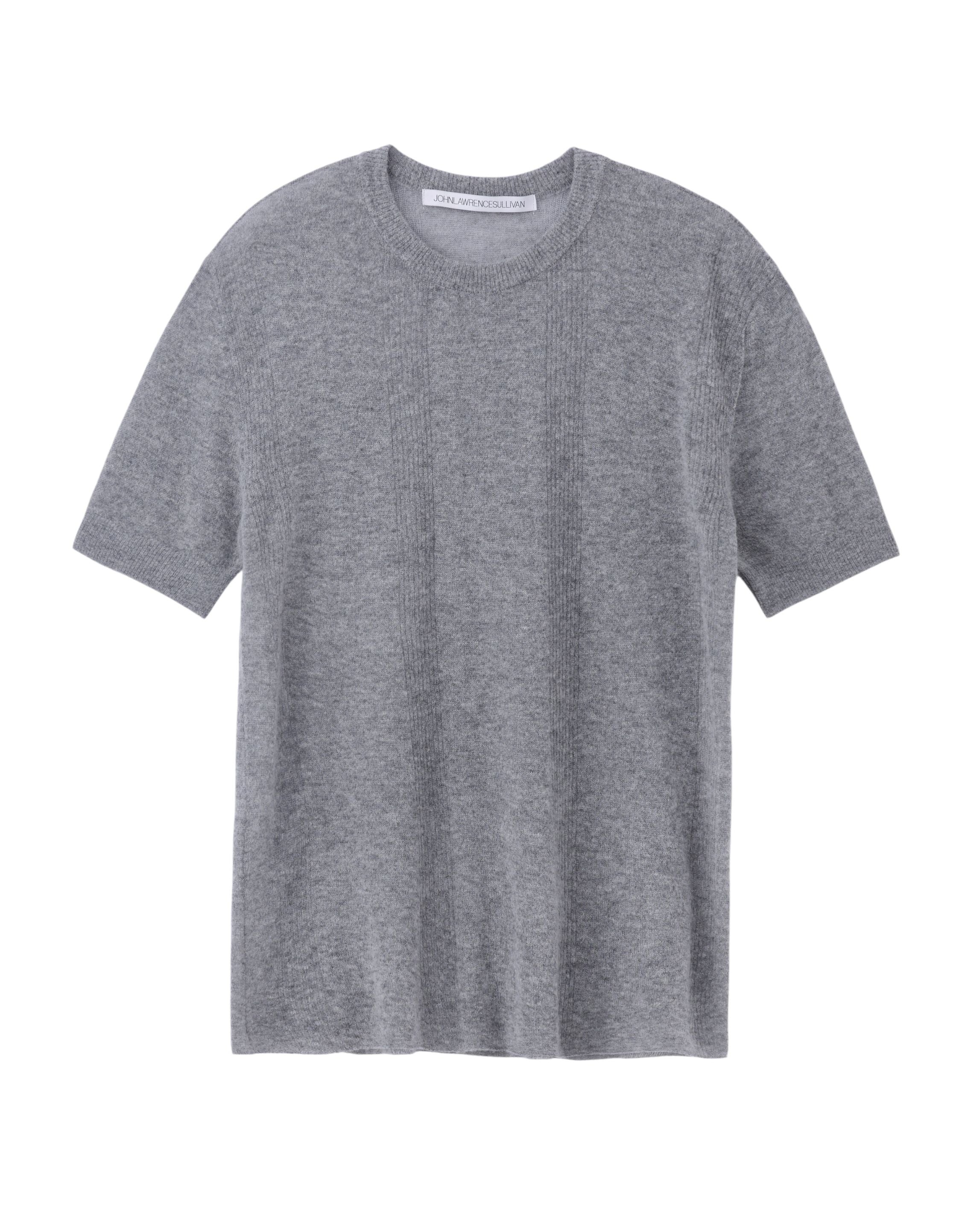 WOOL CASHMERE RIB KNIT TEE