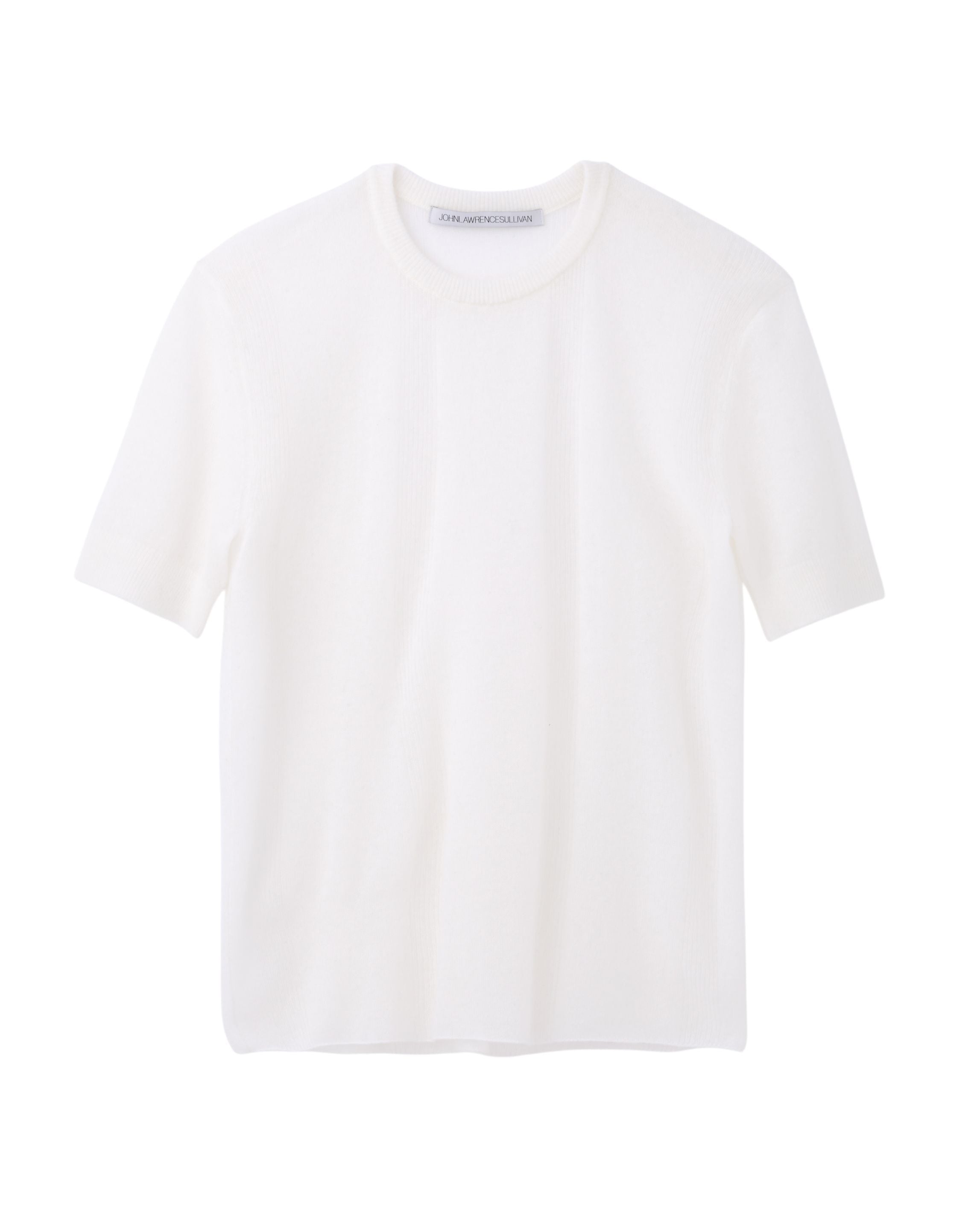 WOOL CASHMERE RIB KNIT TEE