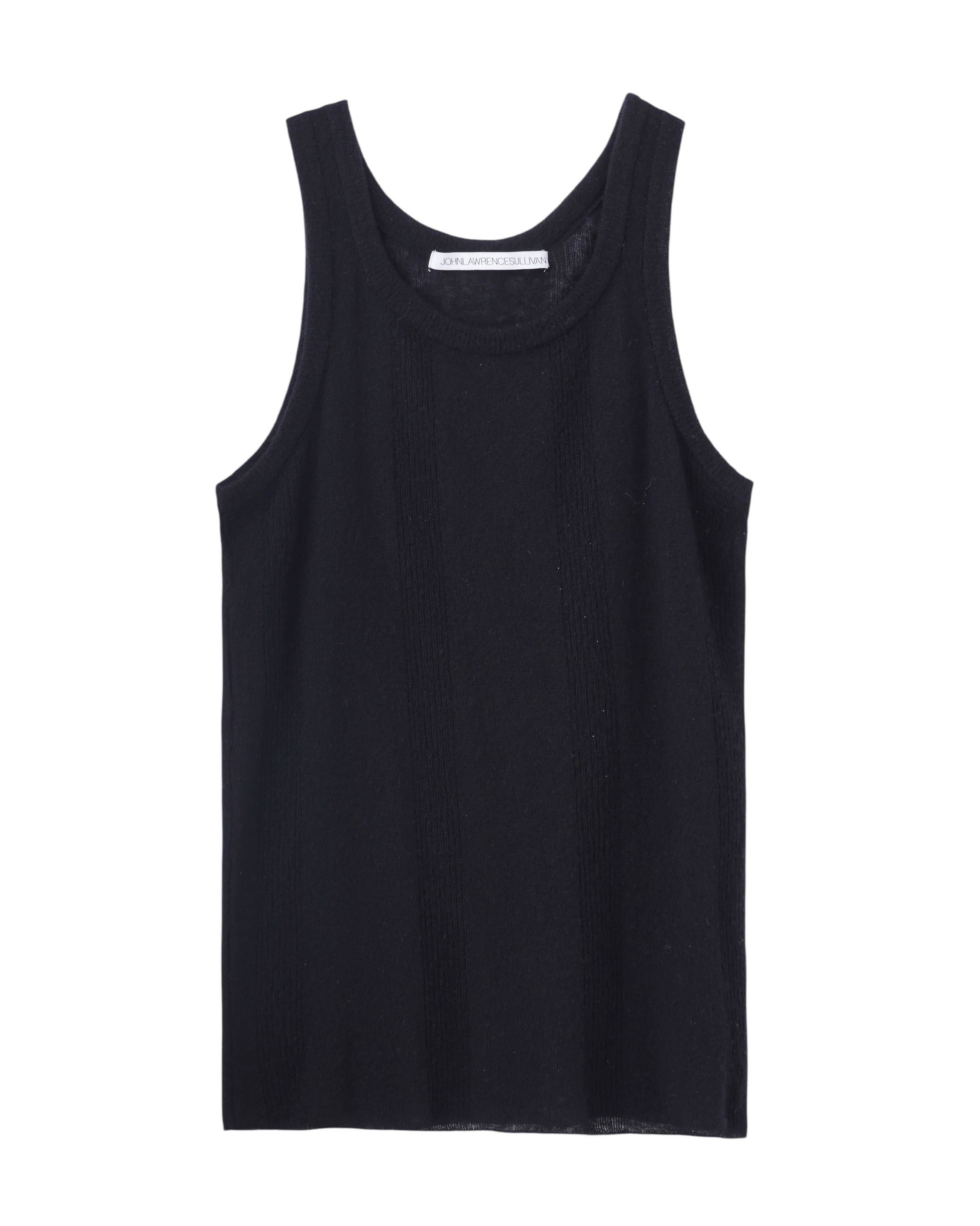 WOOL CASHMERE RIB KNIT TANK-TOP