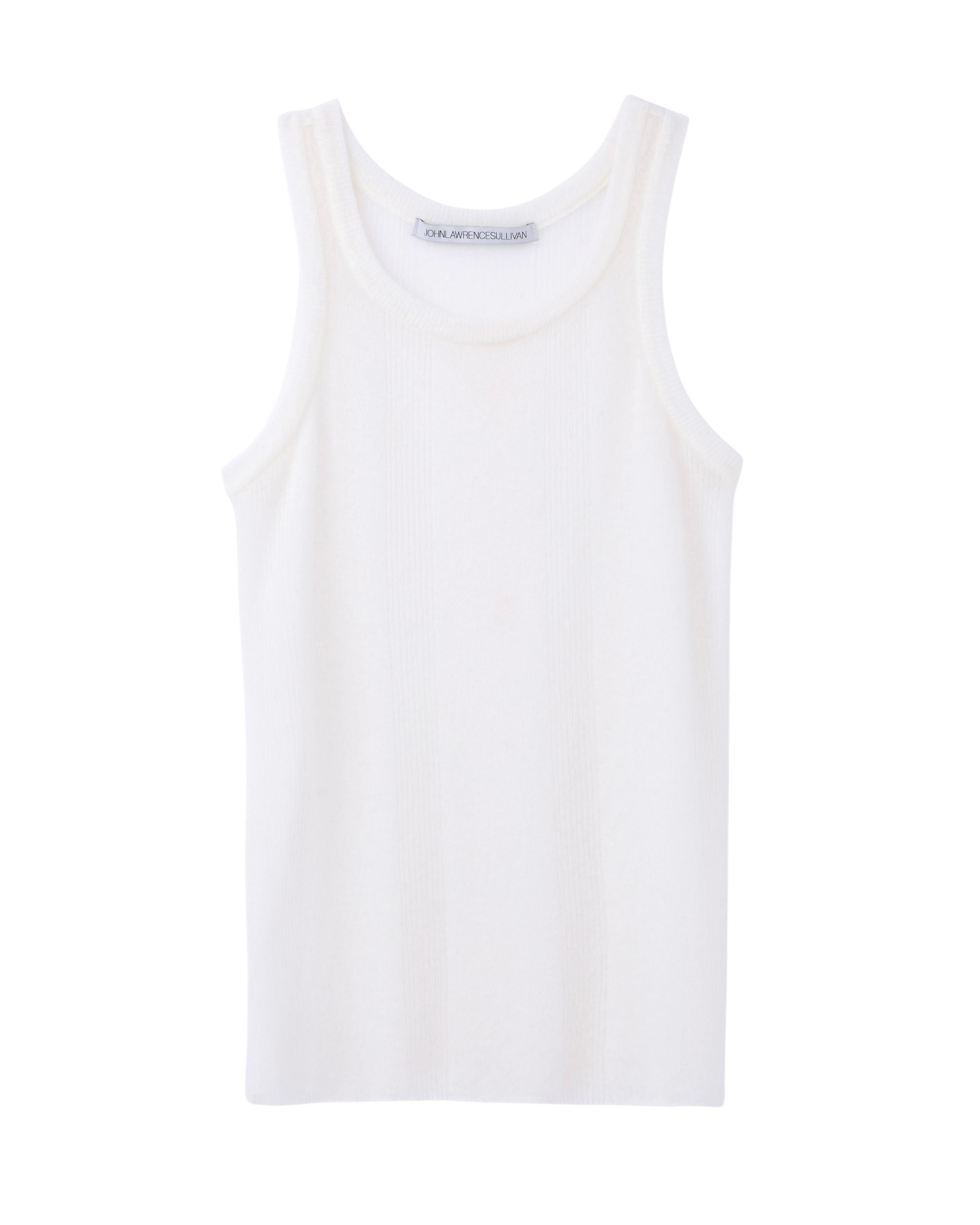 WOOL CASHMERE RIB KNIT TANK-TOP