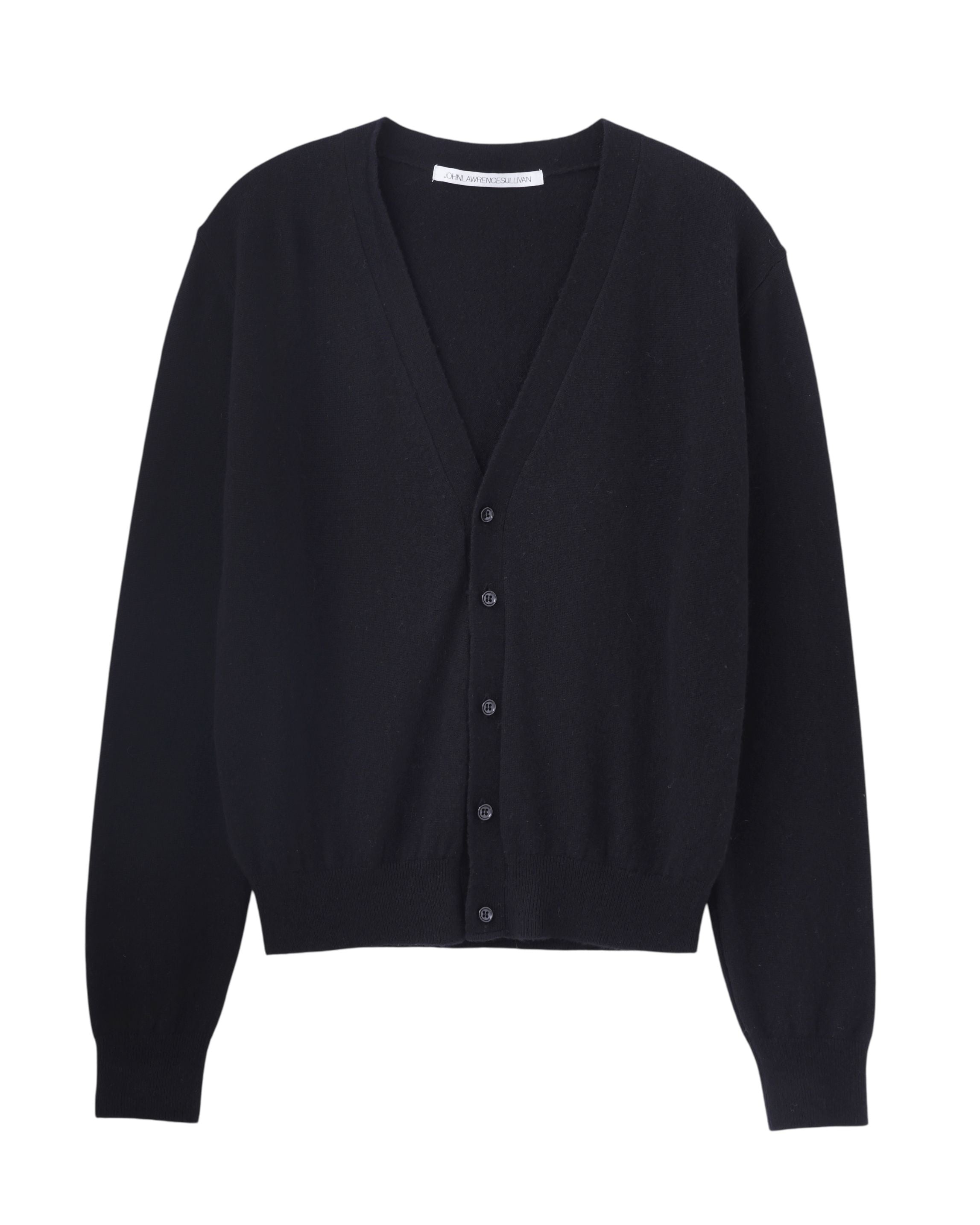 WOOL CASHMERE RIB KNIT CARDIGAN