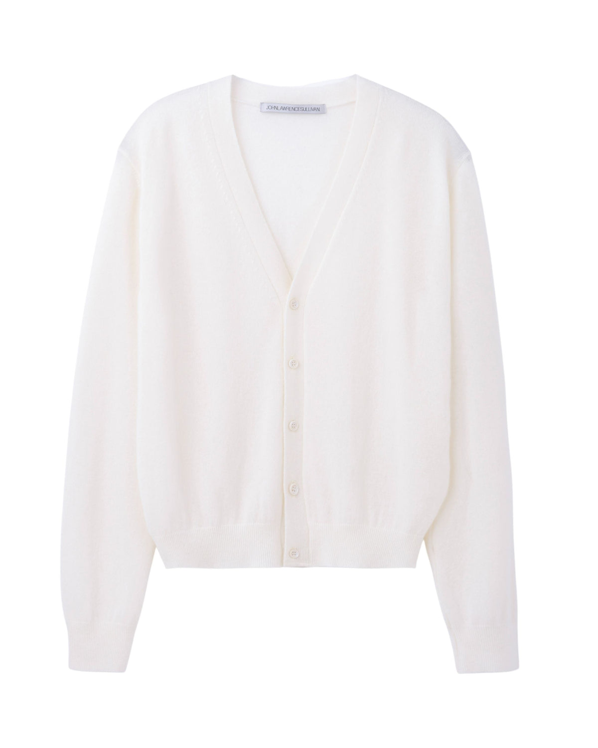 WOOL CASHMERE RIB KNIT CARDIGAN