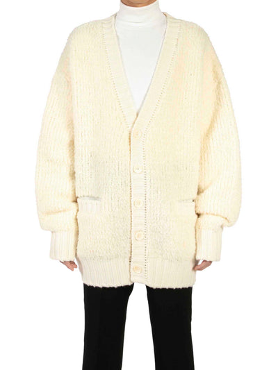 Oversized fur knit cardigan