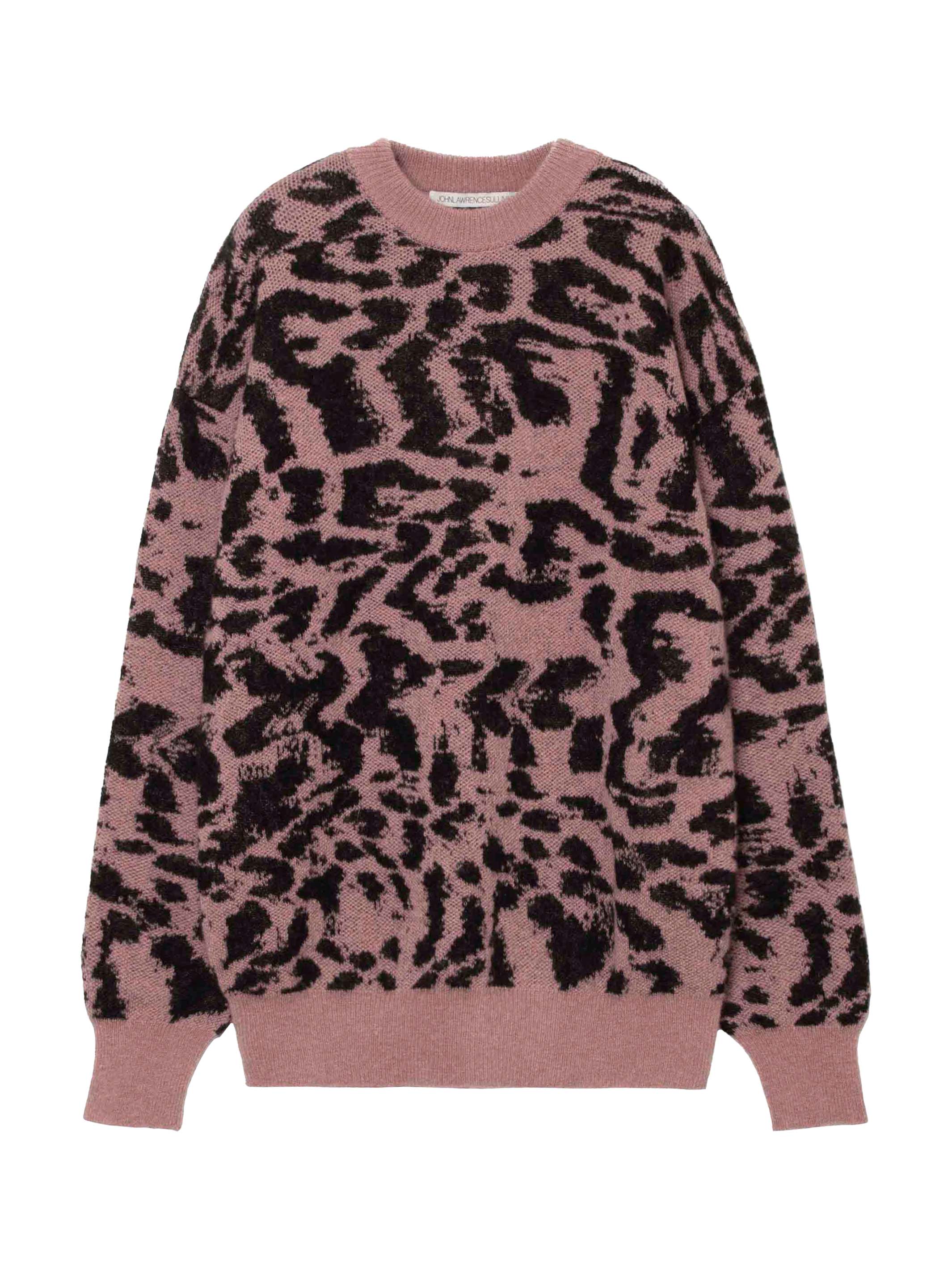 Leopard Jacquard Knit Sweater