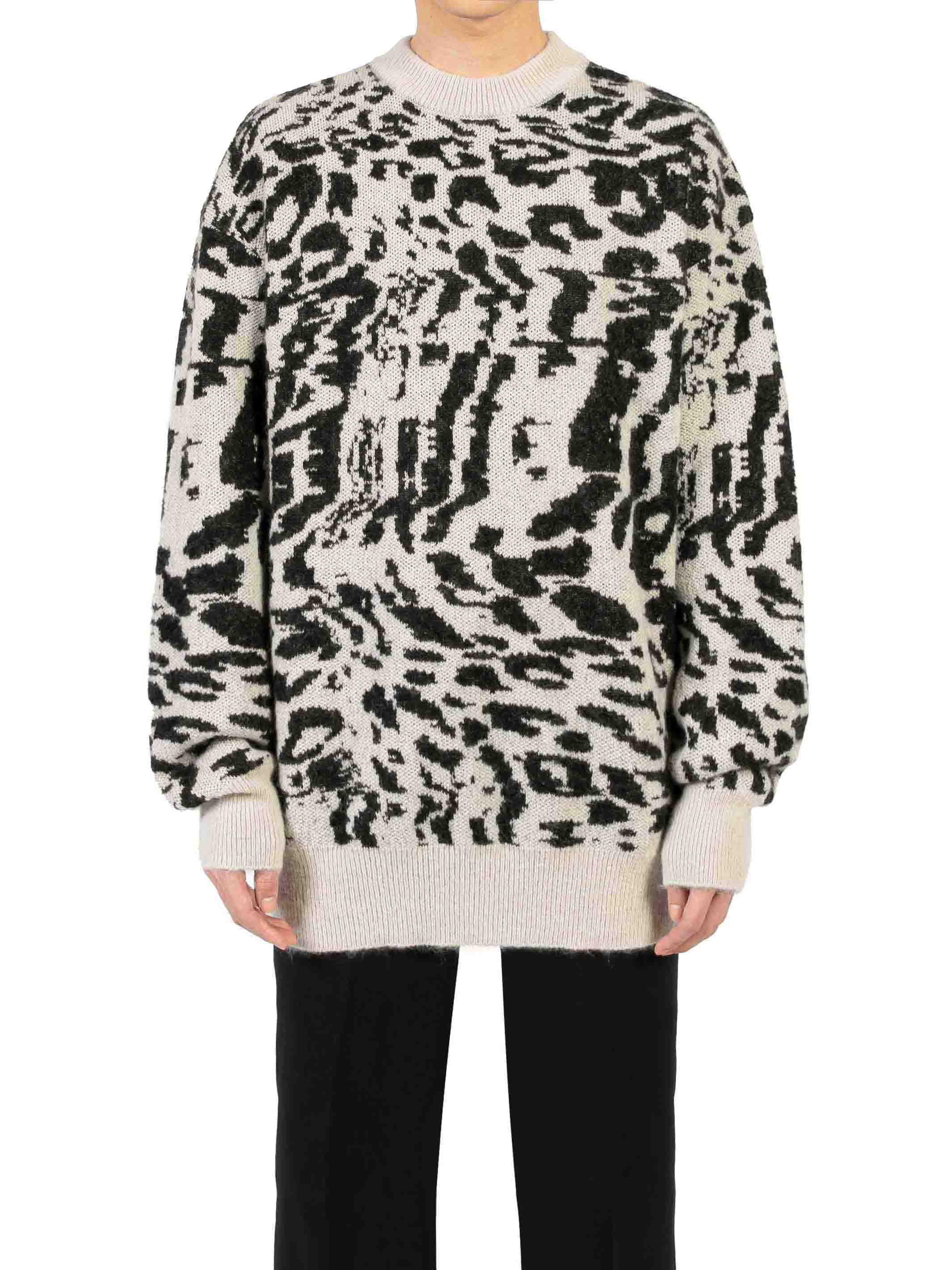 Leopard Jacquard Knit Sweater