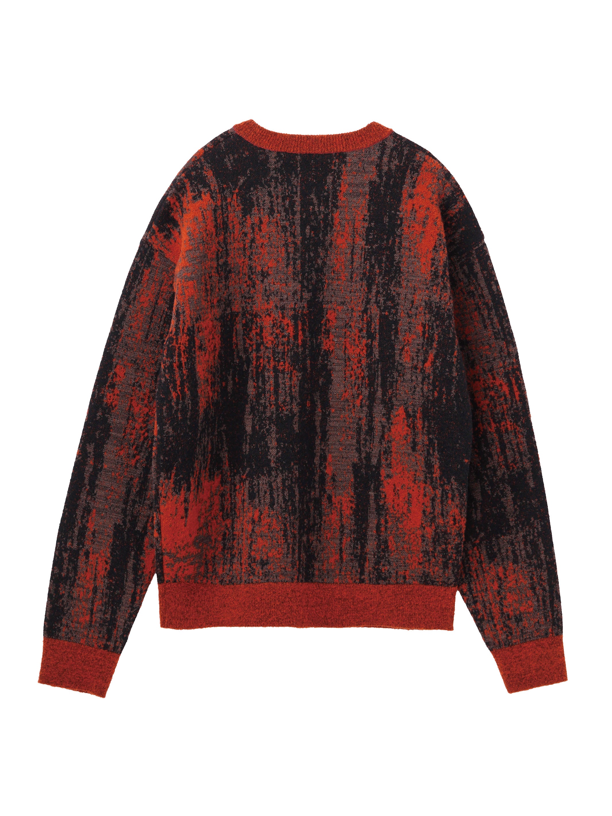 JACQUARD KNIT CREW NECK SWEATER