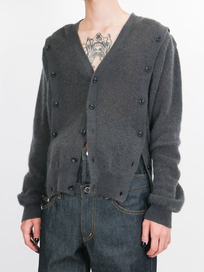 MOHAIR CARDIGAN WITH BUTTON