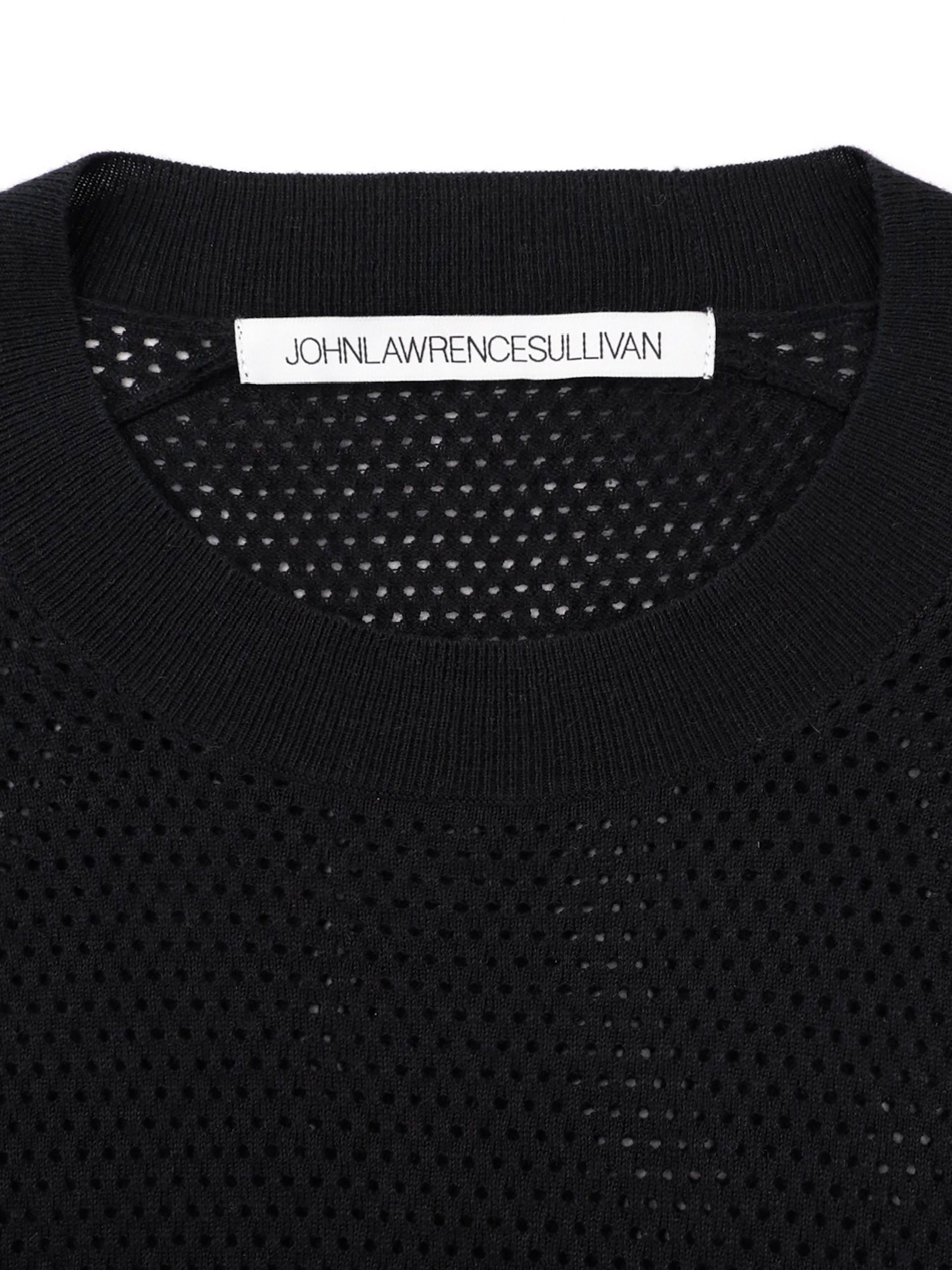 MESH KNIT CREW NECK PULLOVER