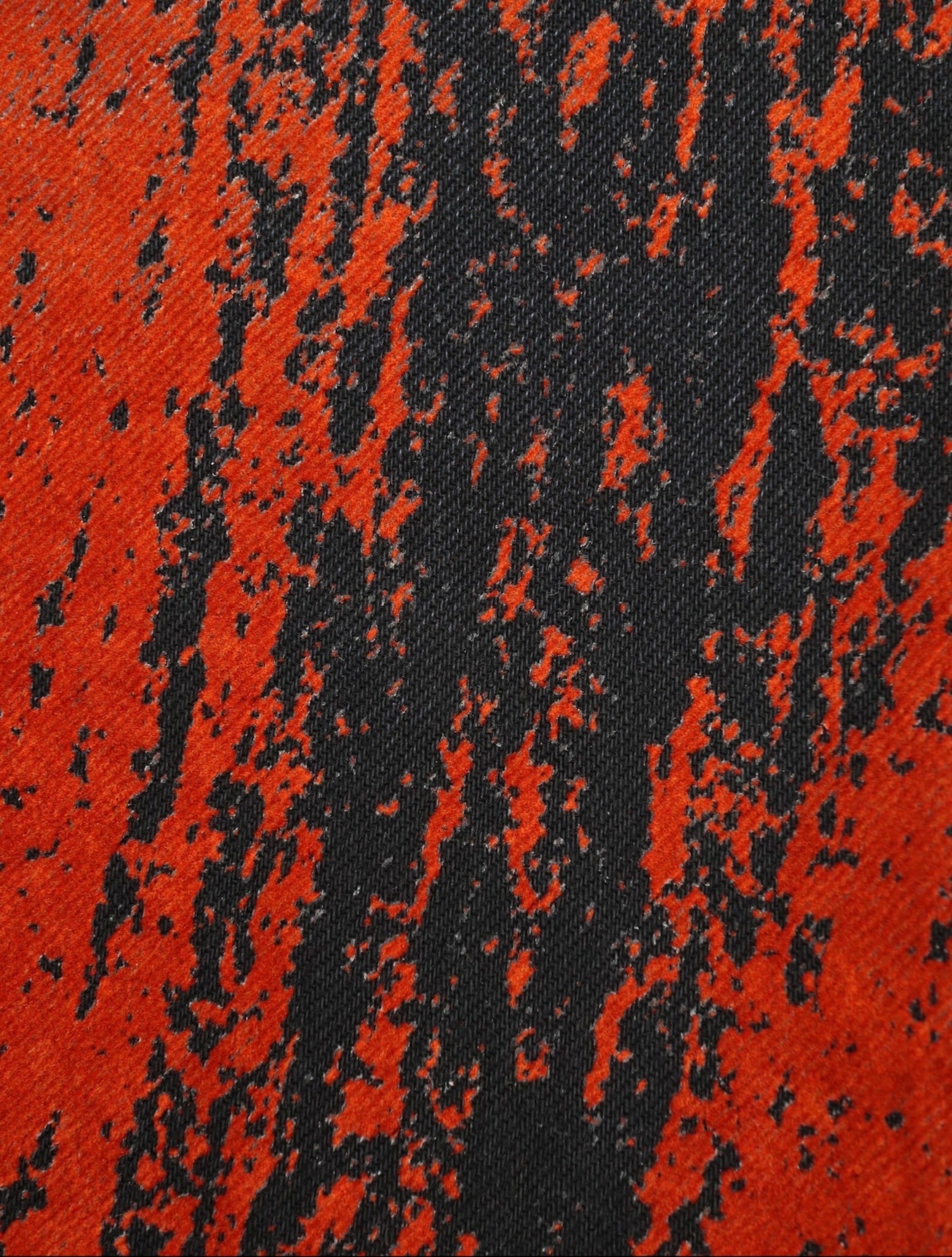 FLOCKED DENIM WIDE PANTS