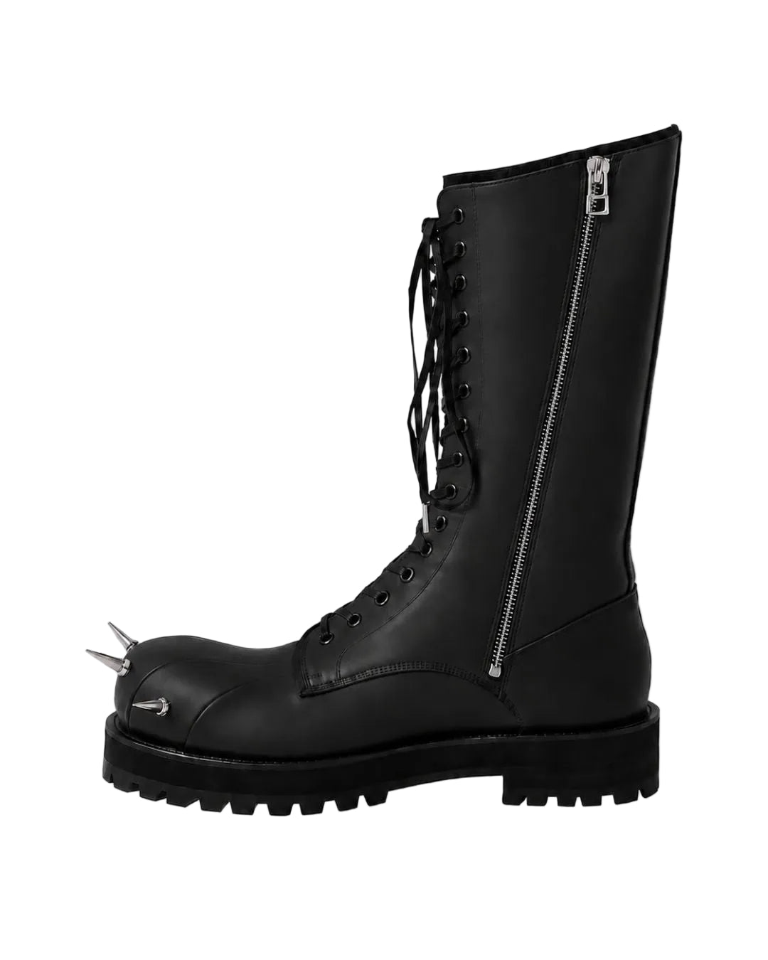 STUDDED LACE-UP BOOTS 14HOLES