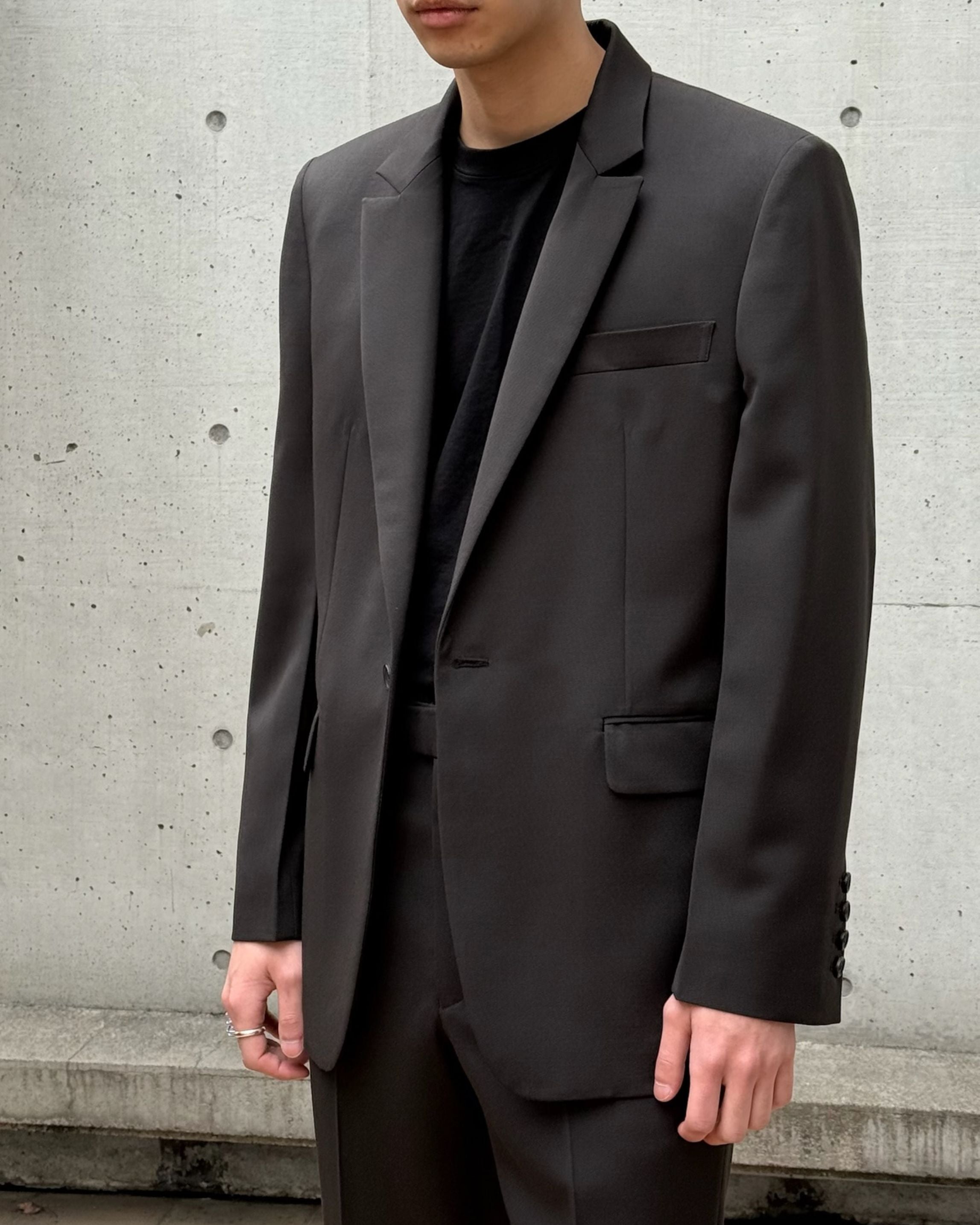 WOOL DOBBY SINGLE BREASTED JACKET