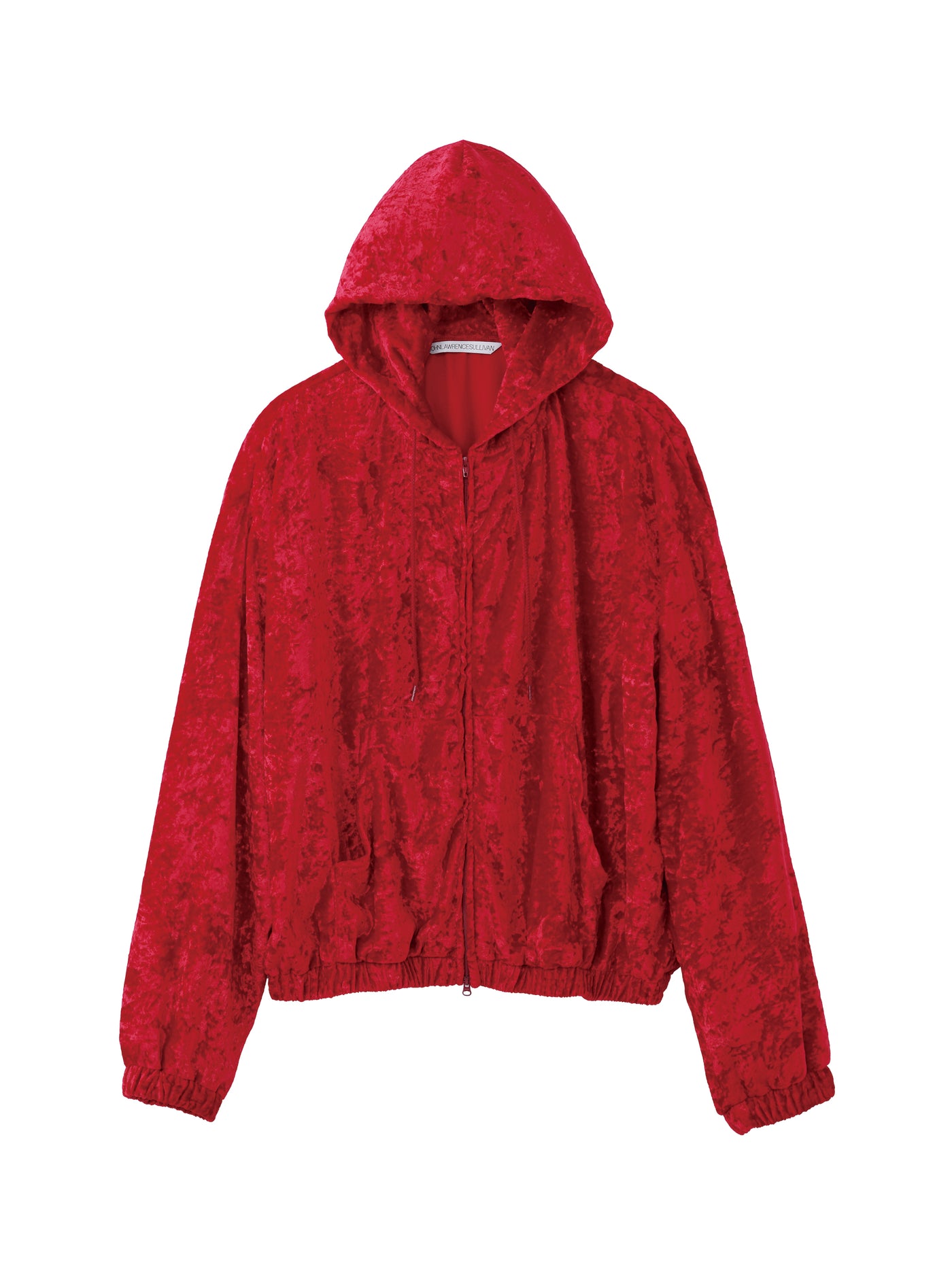 CRUSHED VELVET ZIP-UP HOODIE