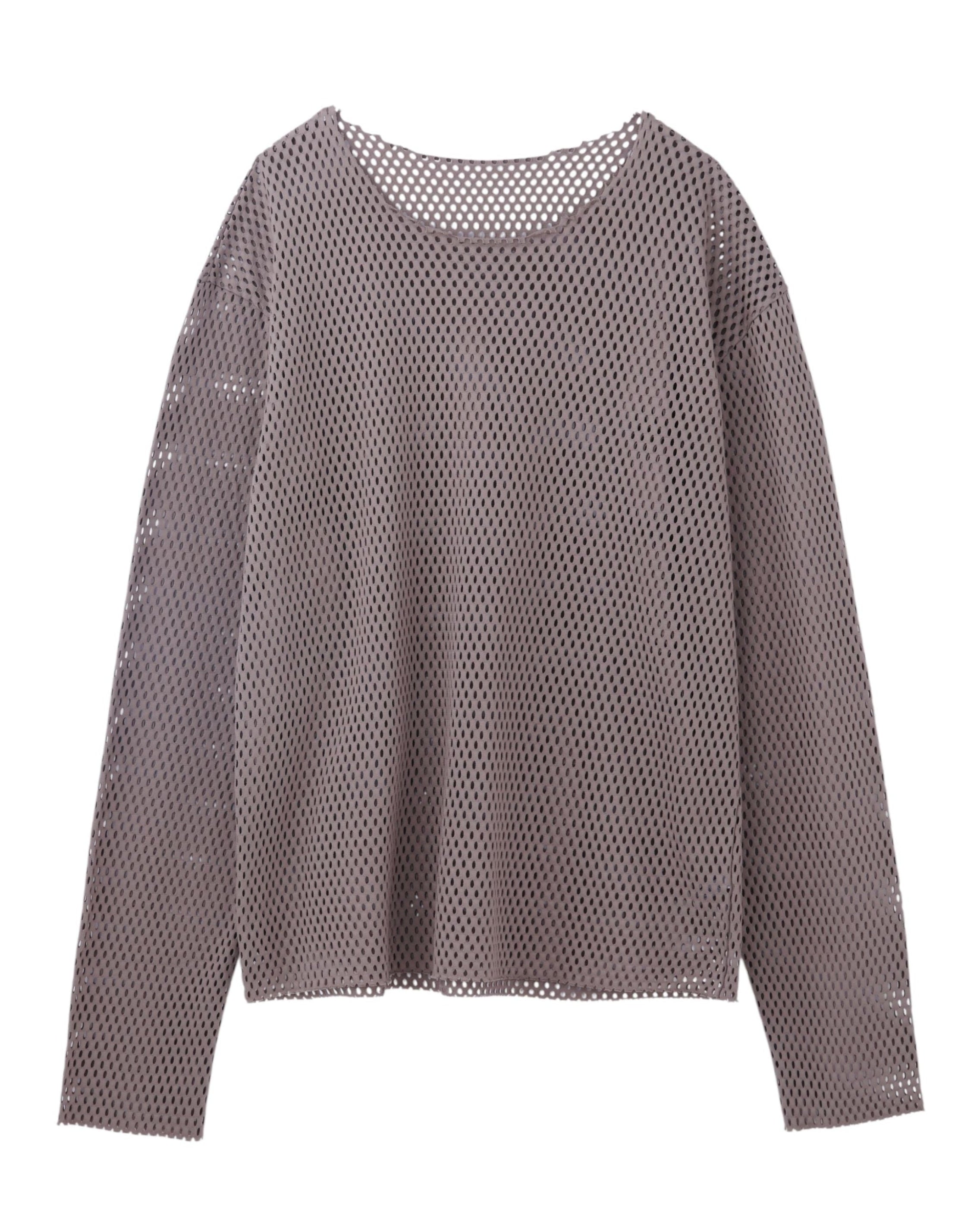 COTTON MESH PULLOVER