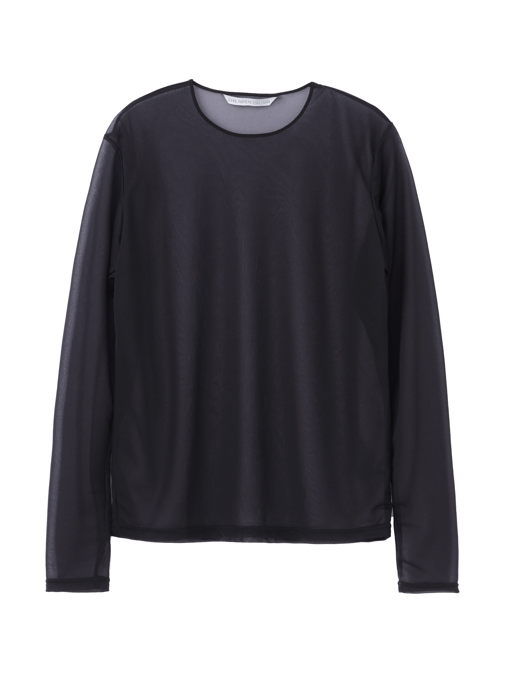 See-through jersey ls top