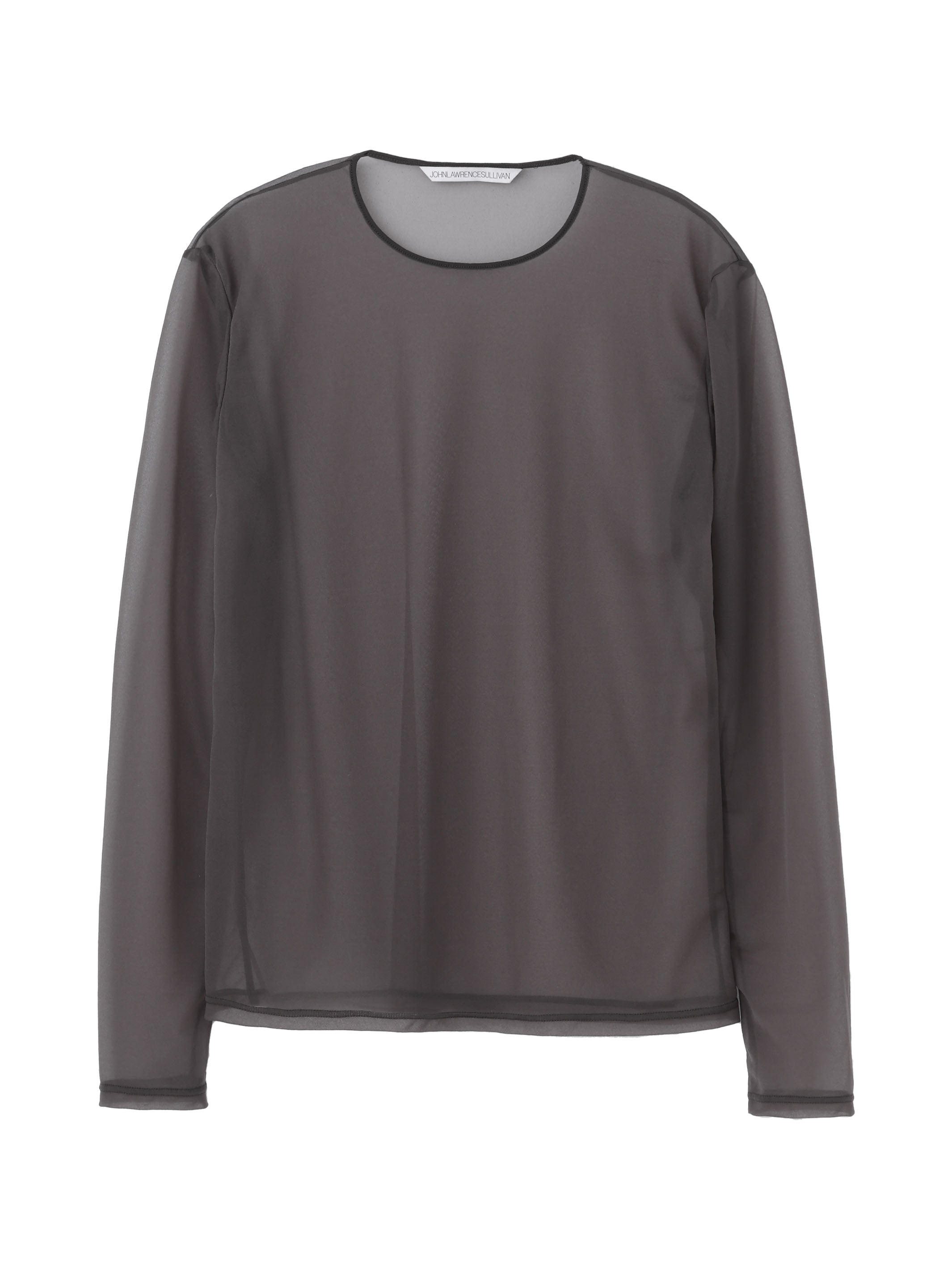 See-through jersey ls top