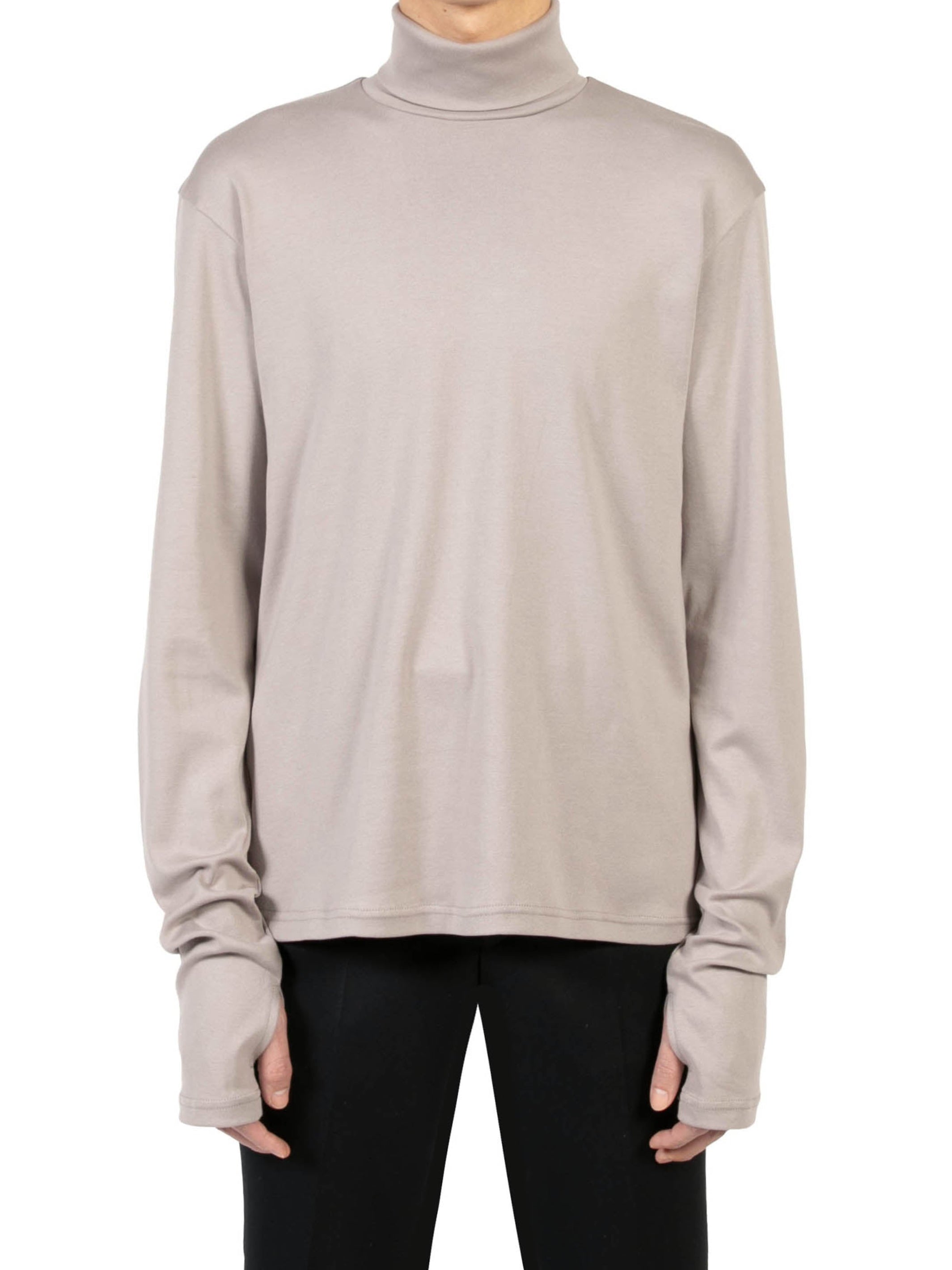Cotton Jersey Turtle Neck Top