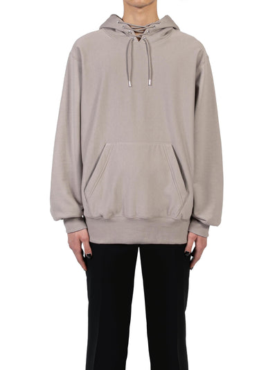 Sweat lace-up hoodie