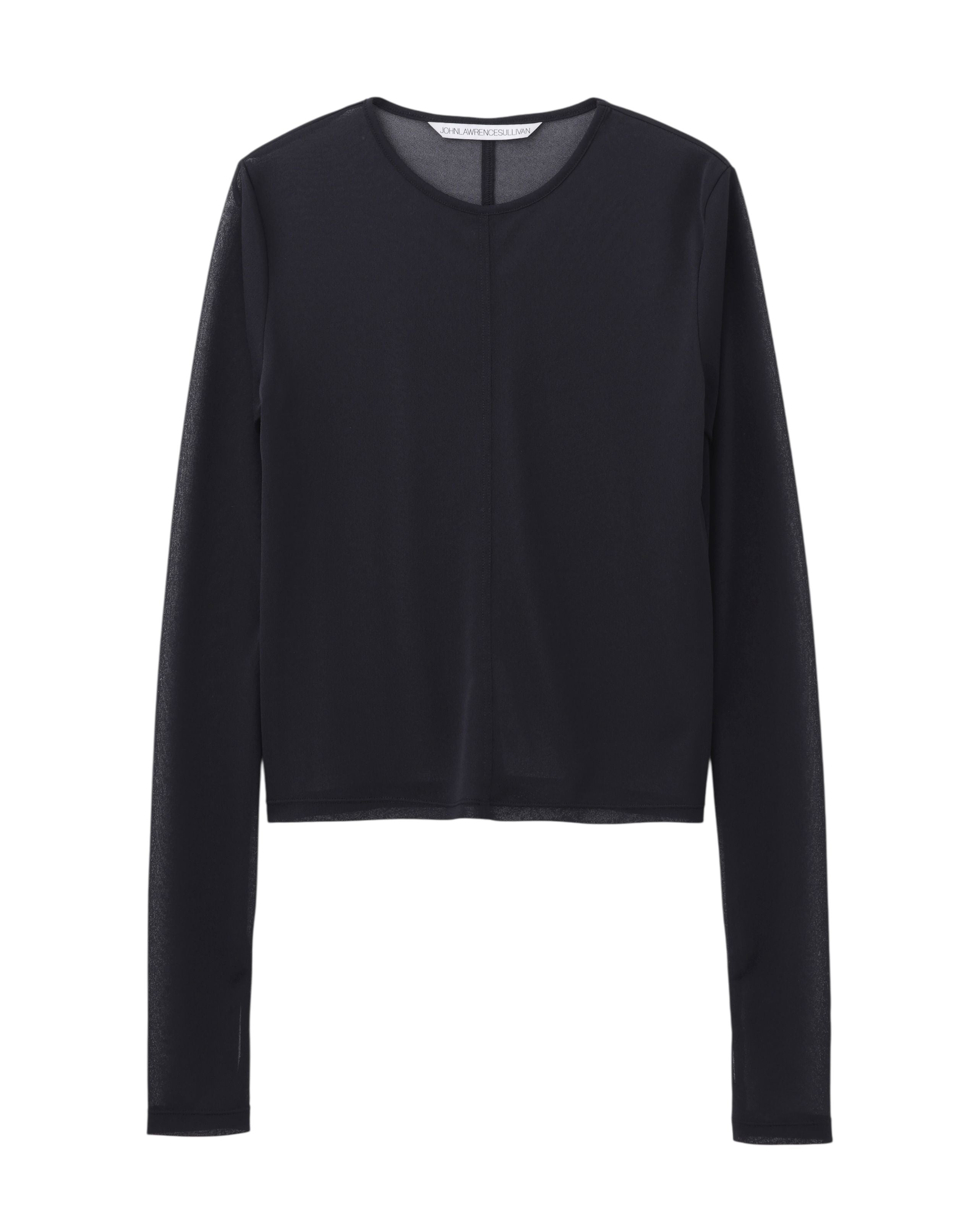 SEE-THROUGH CREW NECK TOP